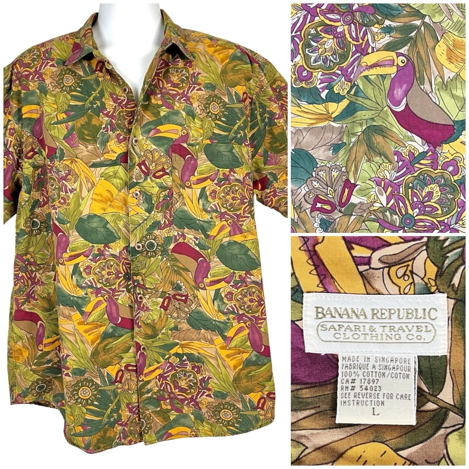 Banana Republic Banana Republic Safari Travel Co Mens Vtg Button Shirt size Size US L / EU 52-54 / 3 - 1 Thumbnail