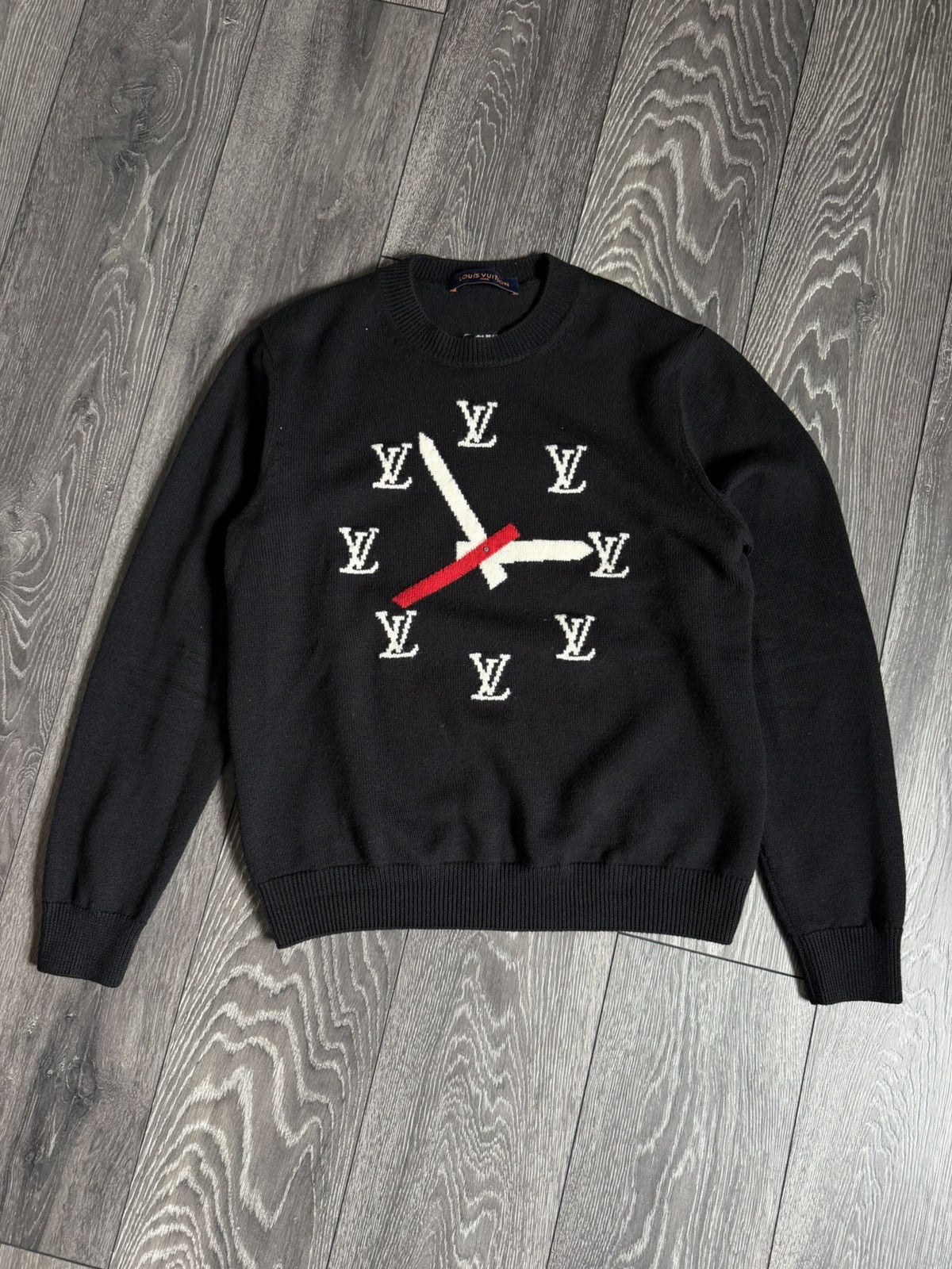 Louis Vuitton louis vuitton clock logo intarsia wool sweater Size US M / EU 48-50 / 2 - 1 Thumbnail
