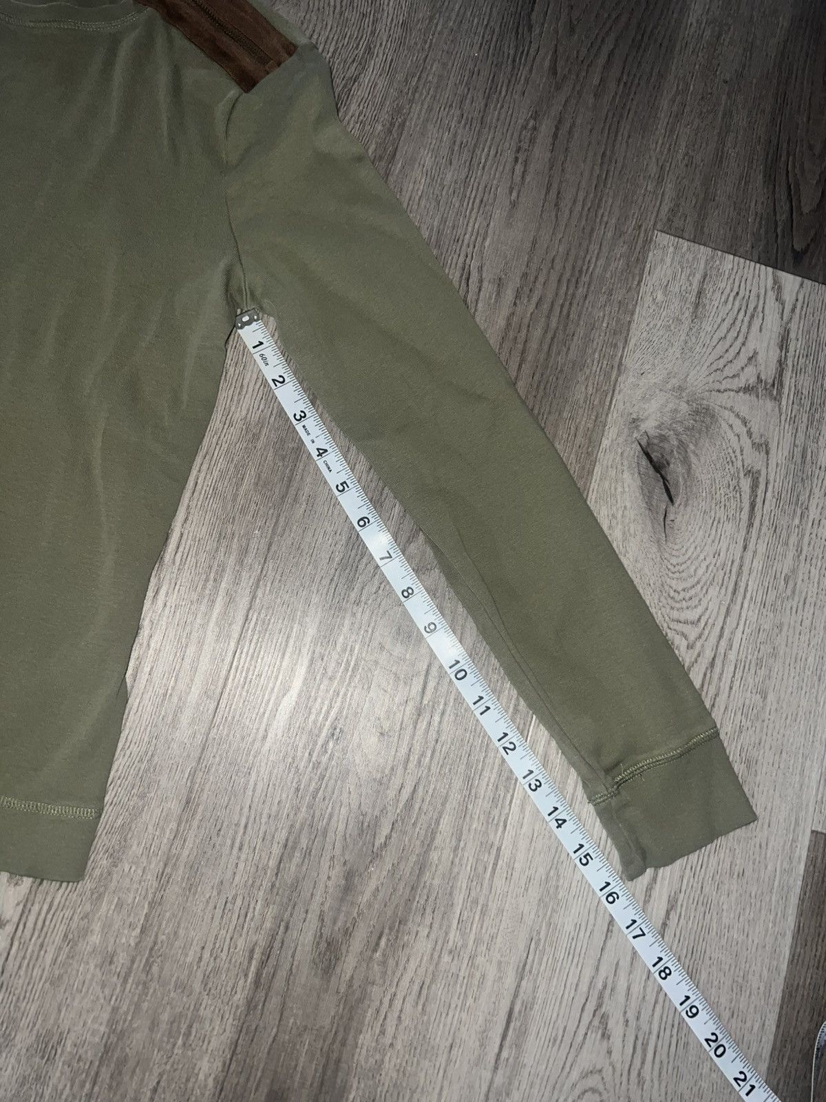 Lauren Ralph Lauren Ralph Lauren Olive Long Sleeve Top with Brown Detail M Size M / US 6-8 / IT 42-44 - 6 Thumbnail