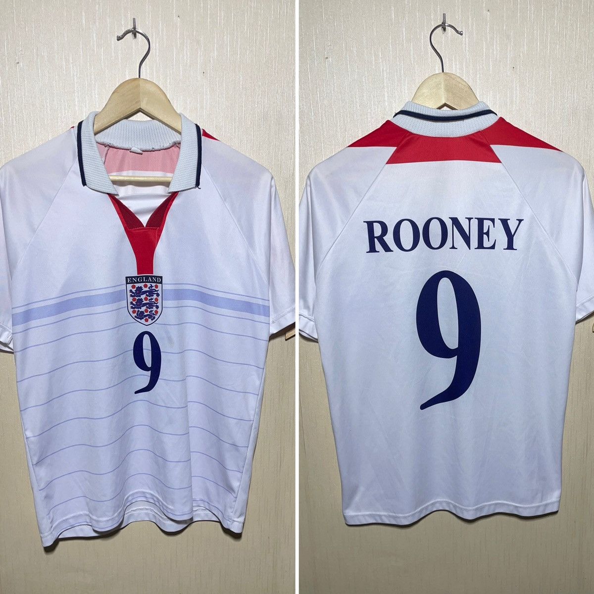 Vintage England Rooney #9 vintage soccer jersey Size US L / EU 52-54 / 3 - 1 Thumbnail
