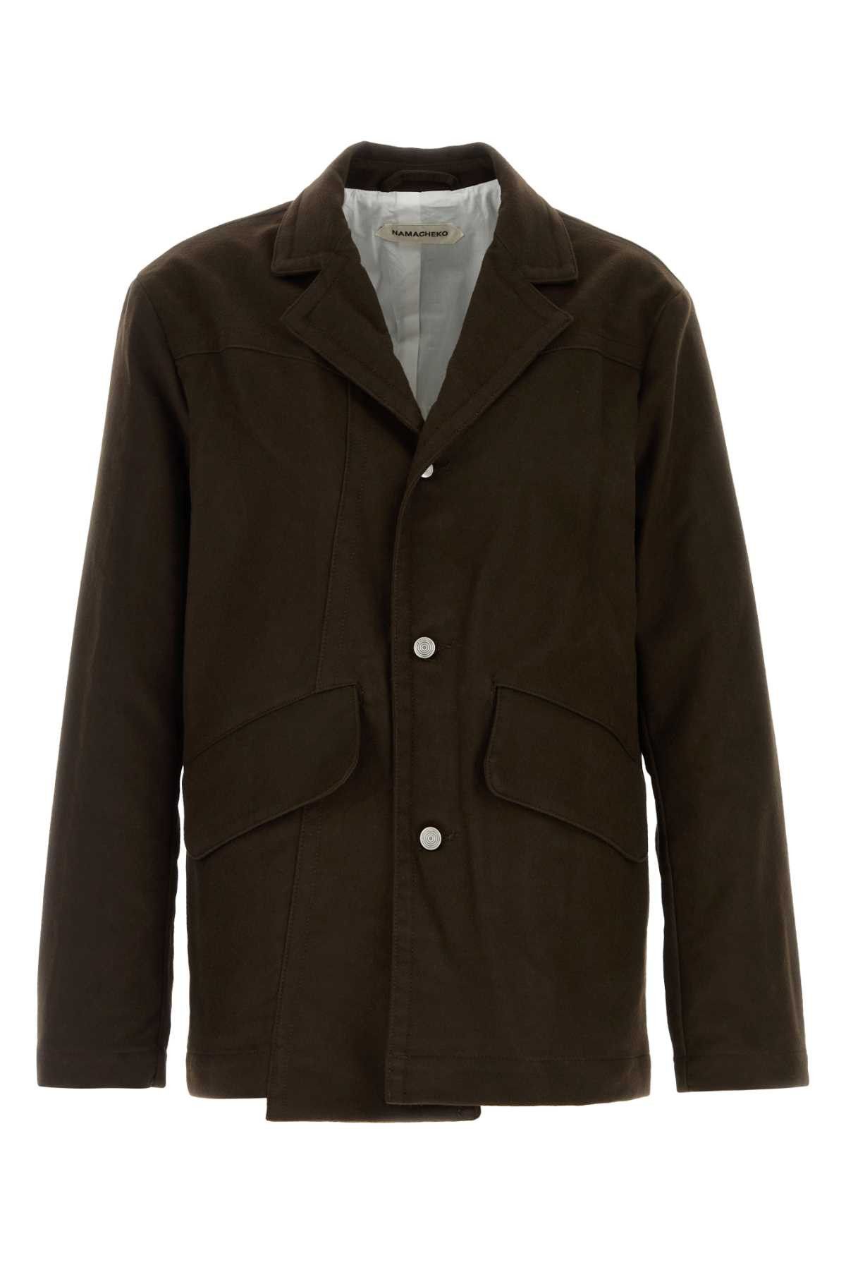 Namacheko Brown Cotton Moleskin Blazer Size US S / EU 44-46 / 1 - 1 Thumbnail