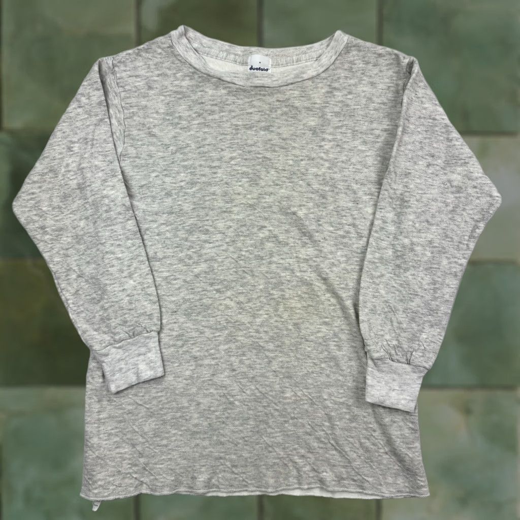 Vintage VINTAGE Duofold Thermal Shirt Mens Adult Medium 70s 80s Hipster USA Gray Long Sleeve Cotton Wool Nylon Slim T-Shirt Size US M / EU 48-50 / 2 - 1 Thumbnail
