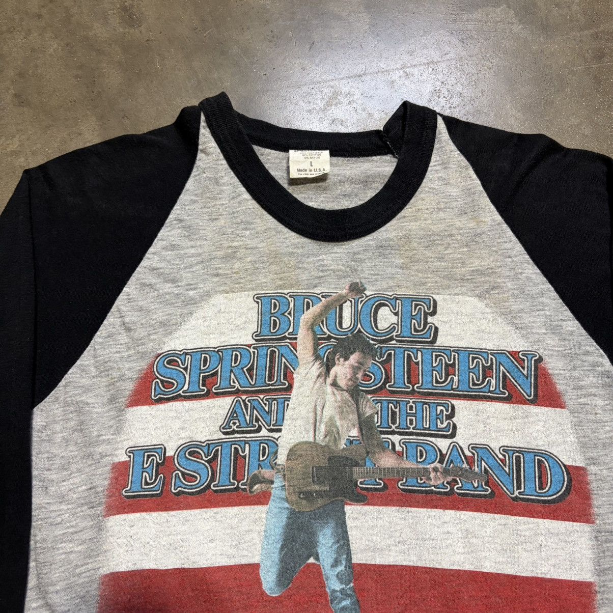 Band Tees Vintage 80s Bruce Springsteen Born in USA Raglan Band Tee Size US L / EU 52-54 / 3 - 5 Thumbnail
