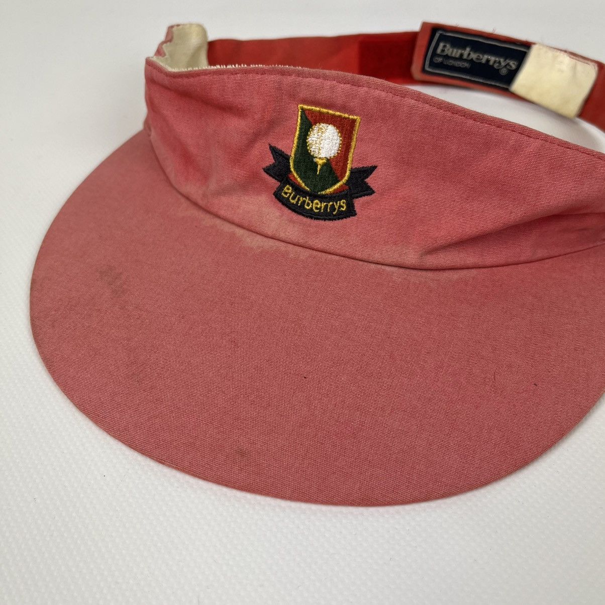 Burberry Vintage Burberrys of England Burberry Golf Visor Cap Red Top Size ONE SIZE - 8 Thumbnail