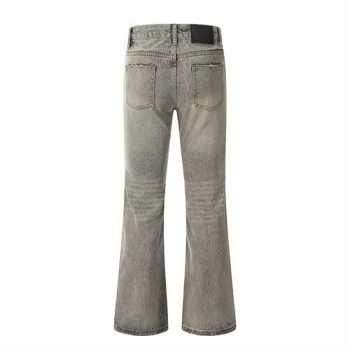 VIBE Men's hippie trend distressed washed flared jeans Size US 32 / EU 48 - 3 Thumbnail