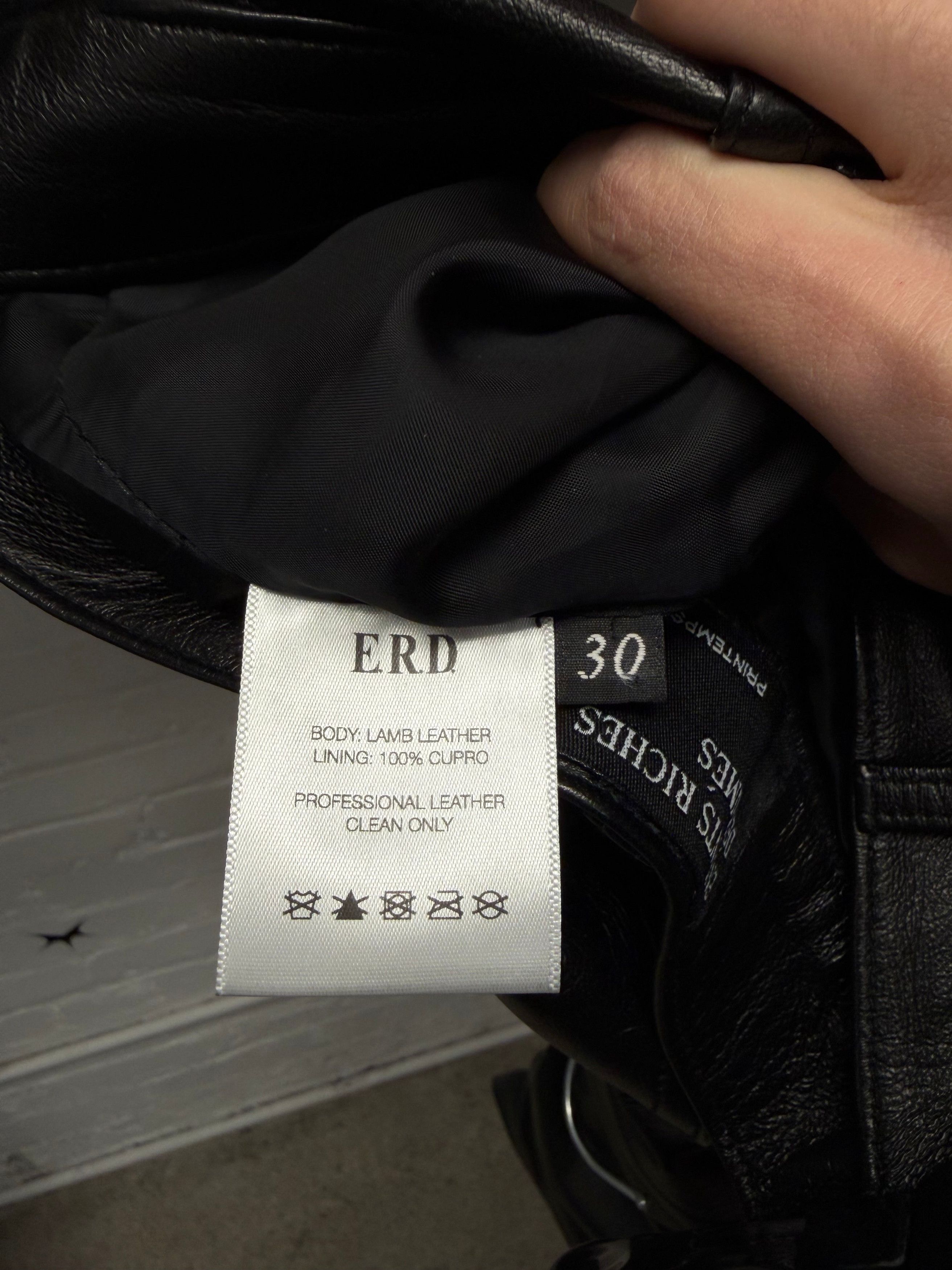 Enfants Riches Deprimes SS2022 Enfants Riches Deprimes Black Lambskin Leather Carpenter Pants Size US 30 / EU 46 - 5 Thumbnail