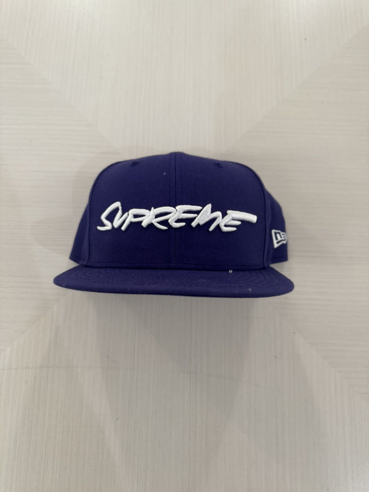 Supreme X Futura New Era Logo Purple sz 7 3/8 SS24 USED
