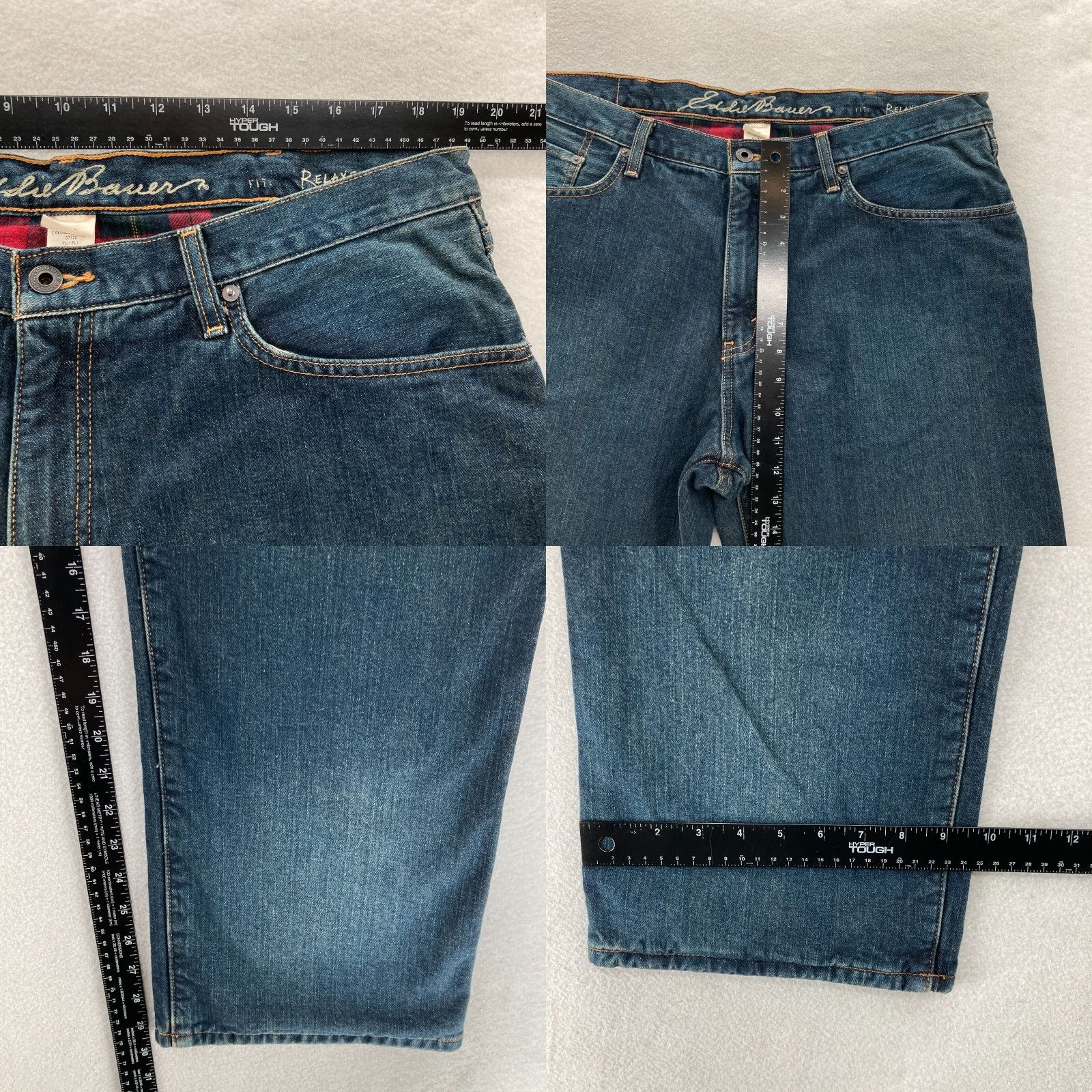 Eddie Bauer Eddie Bauer Jeans Mens 38x30 Relaxed Fit Straight Blue Denim Camp Flannel Lined 5-Pocket Design Shoes? Size US 38 / EU 54 - 8 Thumbnail