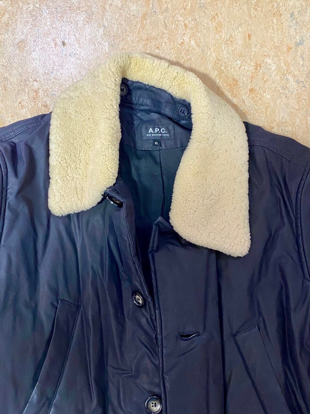 A.P.C. A.P.C. Paris Shearling Collar Field Jacket – Black – XL Size US XL / EU 56 / 4 - 6 Thumbnail