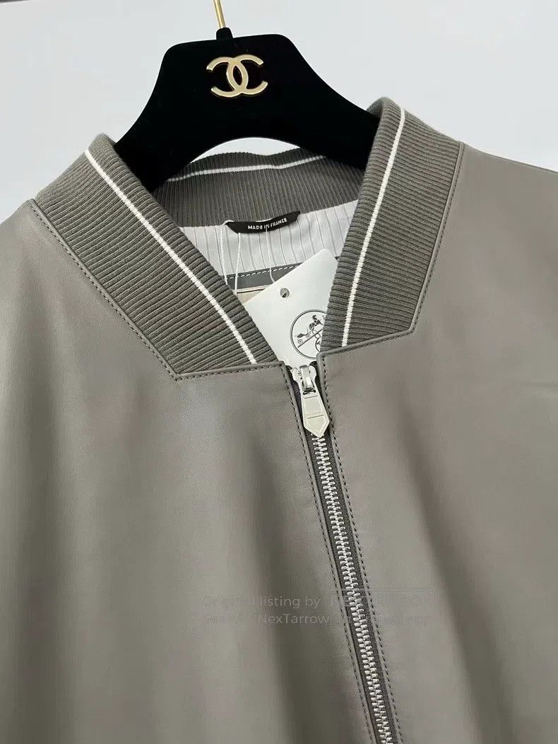 Hermes Hermes Men's baseball jacket with stand-up collar and zipp Size US XL / EU 56 / 4 - 2 Thumbnail