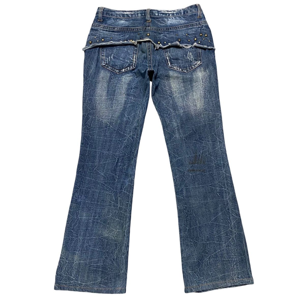 LOWBOX LOWBOX Denim Low Rise Flare Jeans Studded Size US 31 - 3 Thumbnail