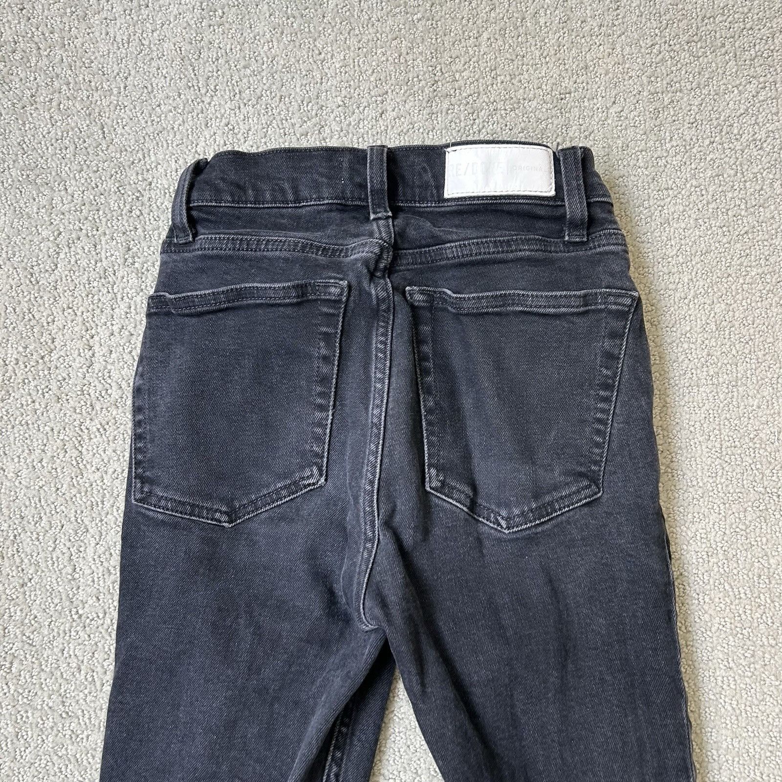 RE/DONE RE/DONE Originals High Rise Ankle Crop Jeans Black Button-Fl Size 25" / US 0 / IT 36 - 10 Thumbnail