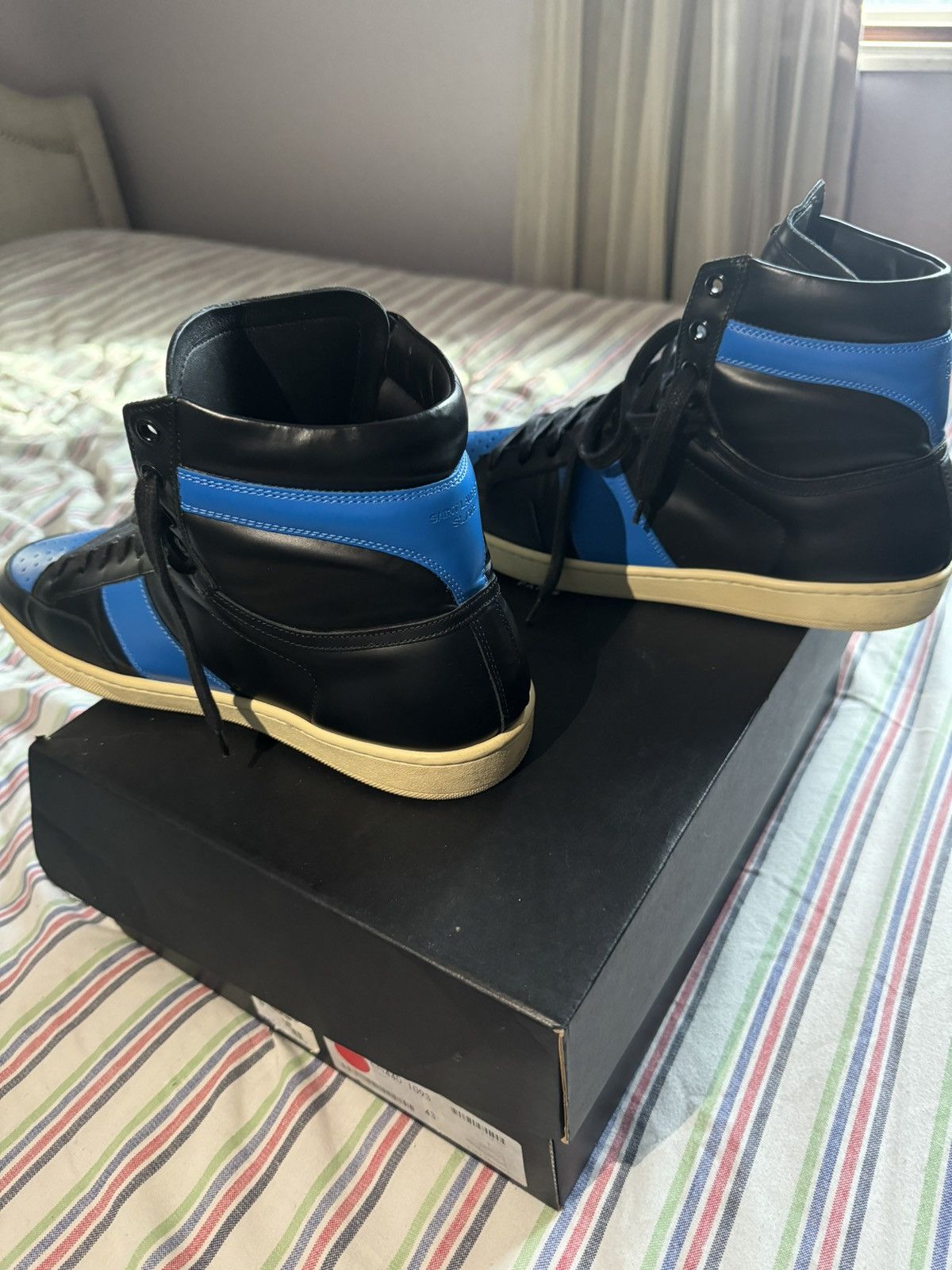 Saint Laurent Paris Saint Laurent High Top Sneakers Size US 9.5 / EU 42-43 - 9 Thumbnail