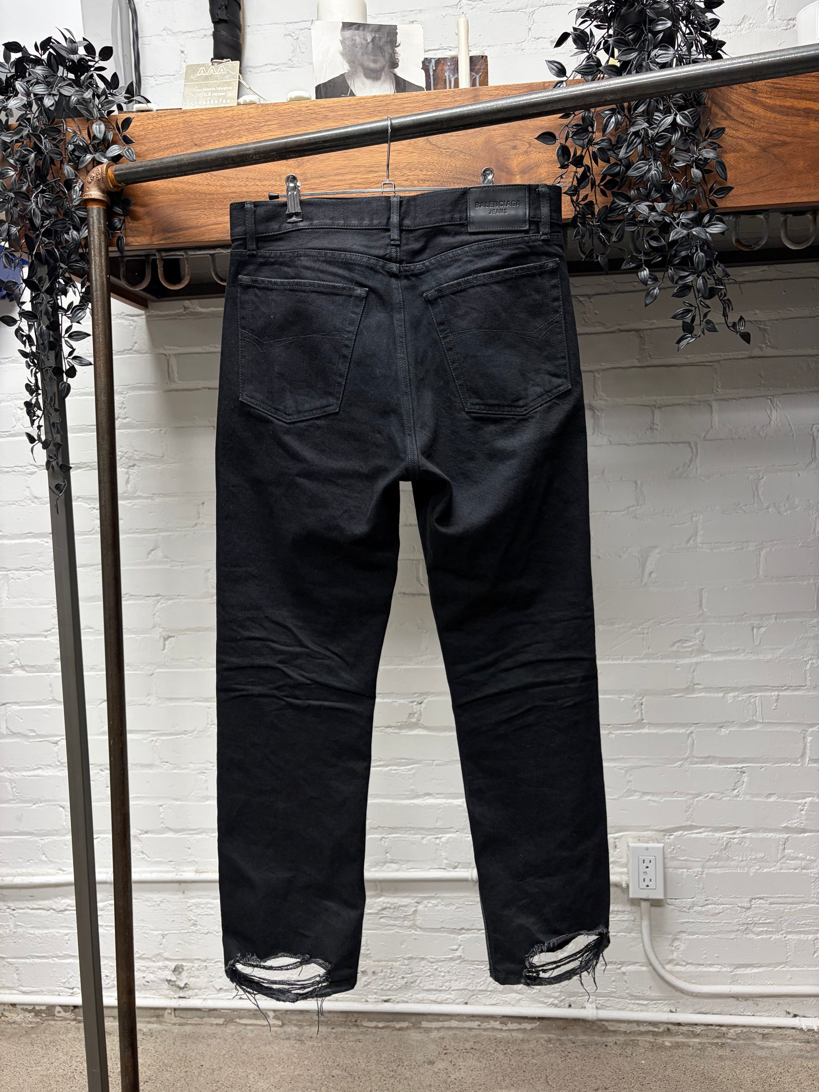 Balenciaga 2022 Balenciaga Black Bootcut ‘Heelbite’ Denim Size US 32 / EU 48 - 3 Thumbnail