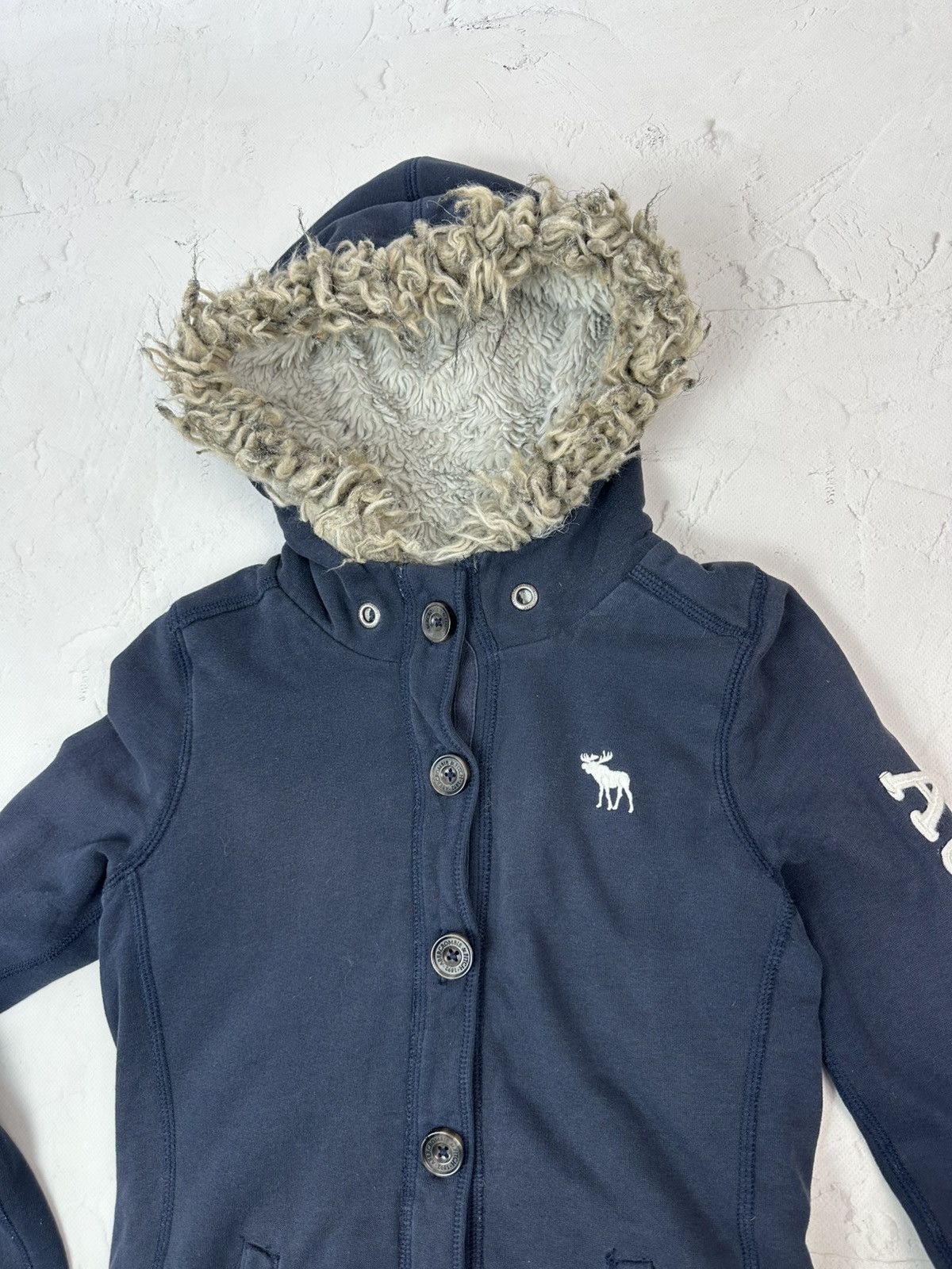 Abercrombie & Fitch Vintage Abercrombie & Fitch Fur Hoodie Size S / US 4 / IT 40 - 5 Thumbnail