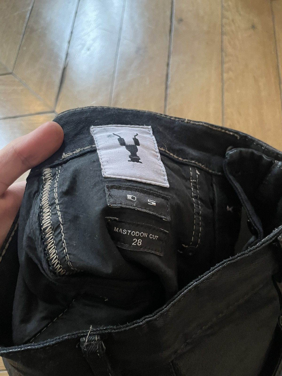 Rick Owens Rick Owens Mastodon Waxed Black Wide Denim Size US 30 / EU 46 - 5 Thumbnail