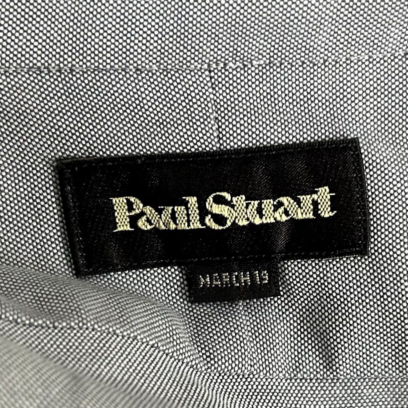 Paul Stuart Paul Stuart XL Casual Oxford Cloth Shirt Gray 100% Cotton Button Front Mens Shirt Long Sleeve Button-Front Collar Shirt Front-Gray XL Size US XL / EU 56 / 4 - 3 Thumbnail