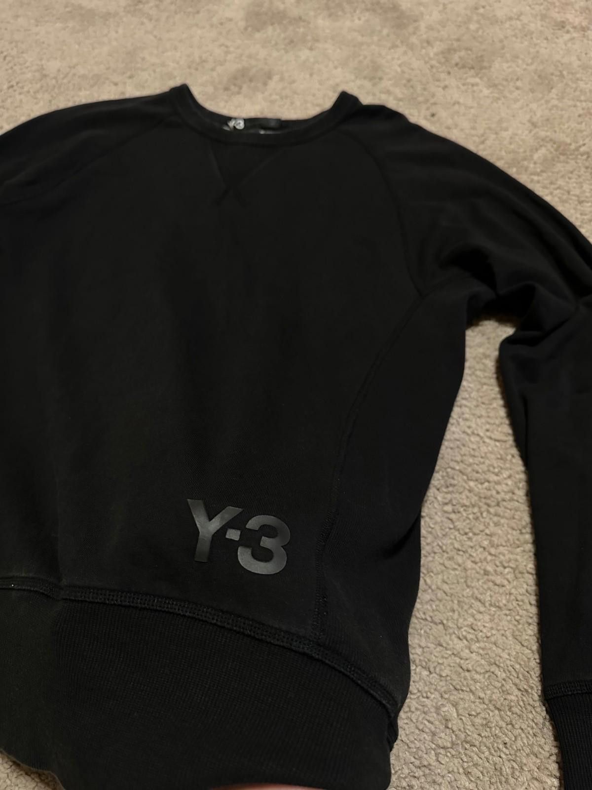Yohji Yamamoto Y-3 Mens Sweatshirt Medium Black Yohji Yamamoto Adidas Logo Size US M / EU 48-50 / 2 - 5 Thumbnail