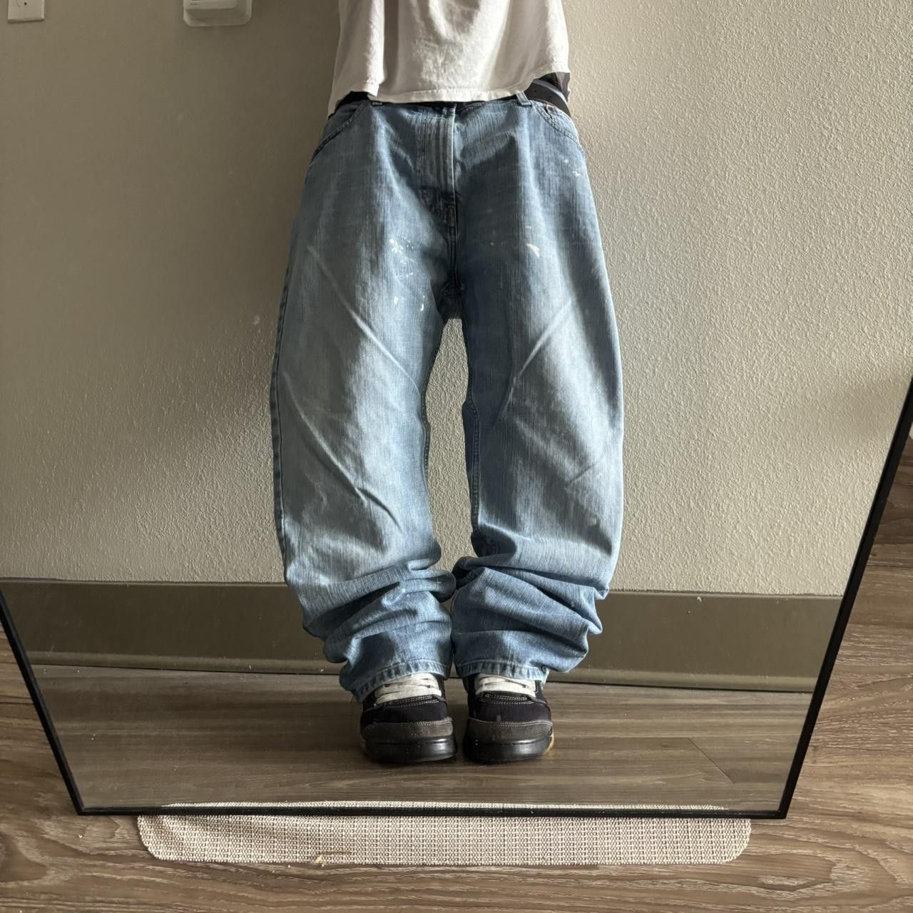 Vintage Crazy Vintage Y2K/2000s Grunge Light Wash Skater Denim Jeans! 38x30 Size US 38 / EU 54 - 1 Thumbnail