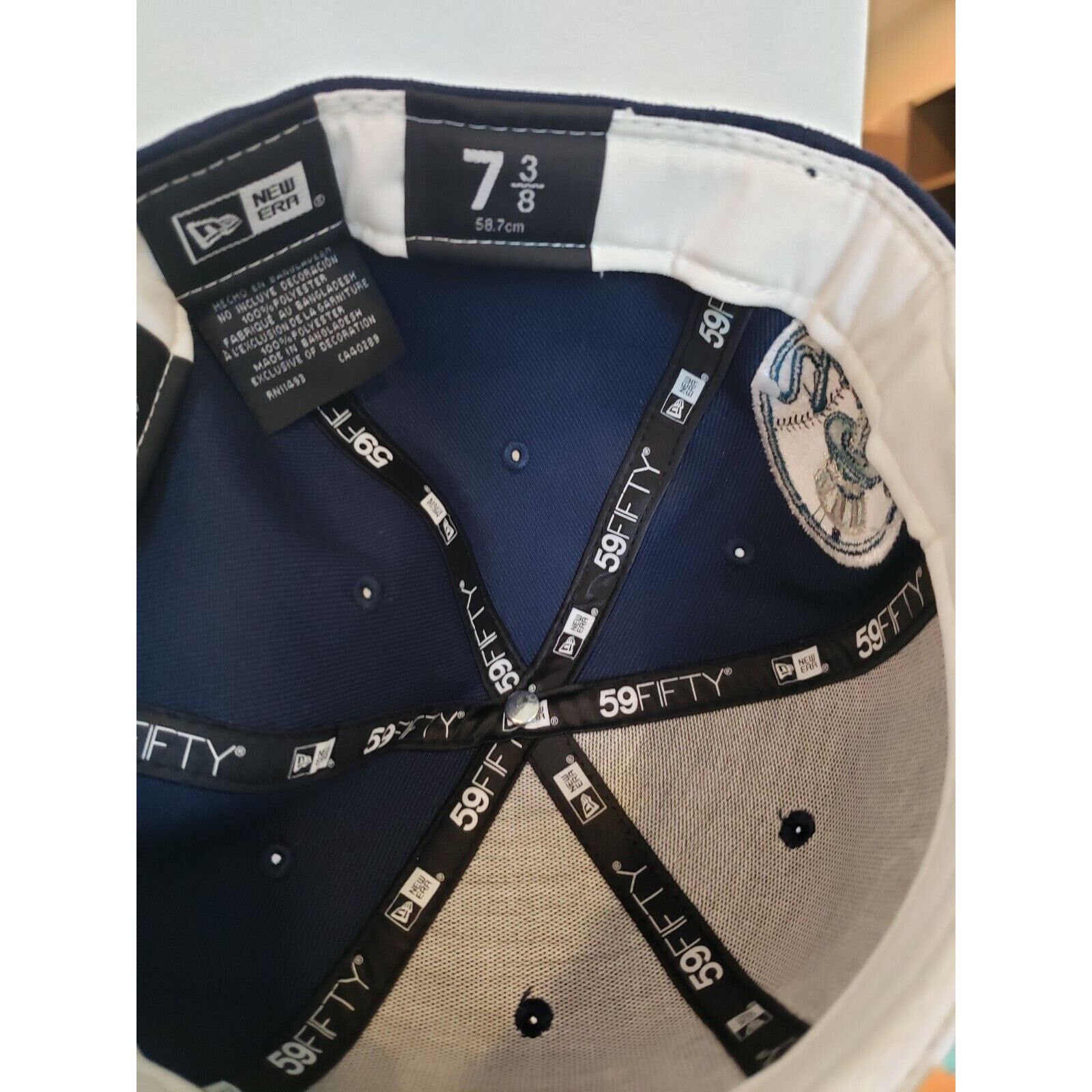 New Era New York Yankees Hat Size 7 3/8 Navy Fitted 59Fifty New Era Size ONE SIZE - 6 Thumbnail