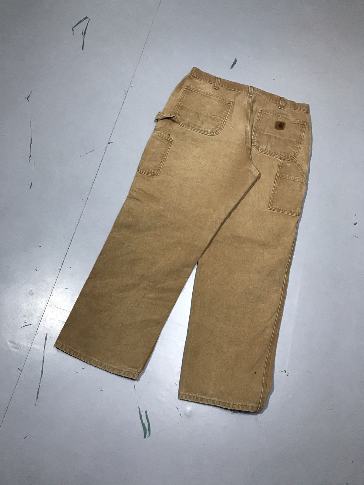 Carhartt Vintage Carhartt B11 BRN damaged carpenter denim workwear Size US 36 / EU 52 - 2 Thumbnail