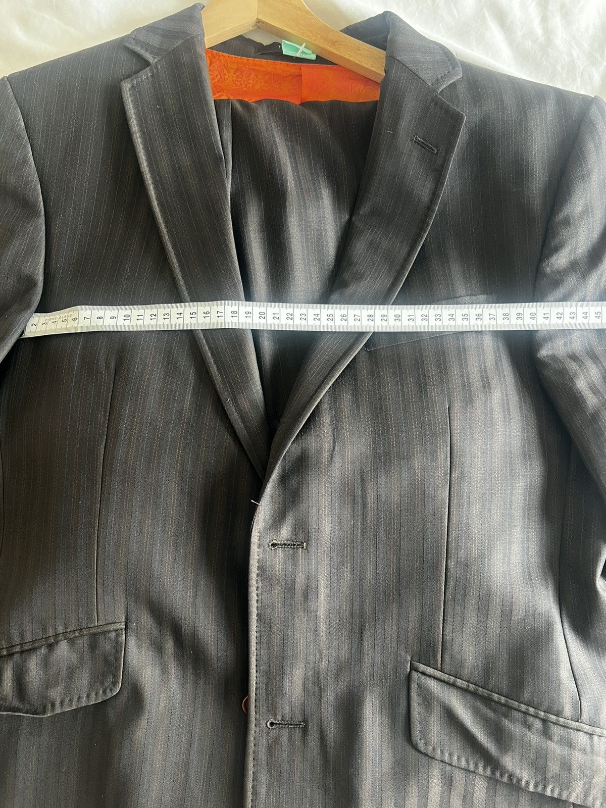 Ted Baker Ted Baker Charcoal Pinstripe Wool Suit Jacket & Trousers Size 40R - 6 Thumbnail