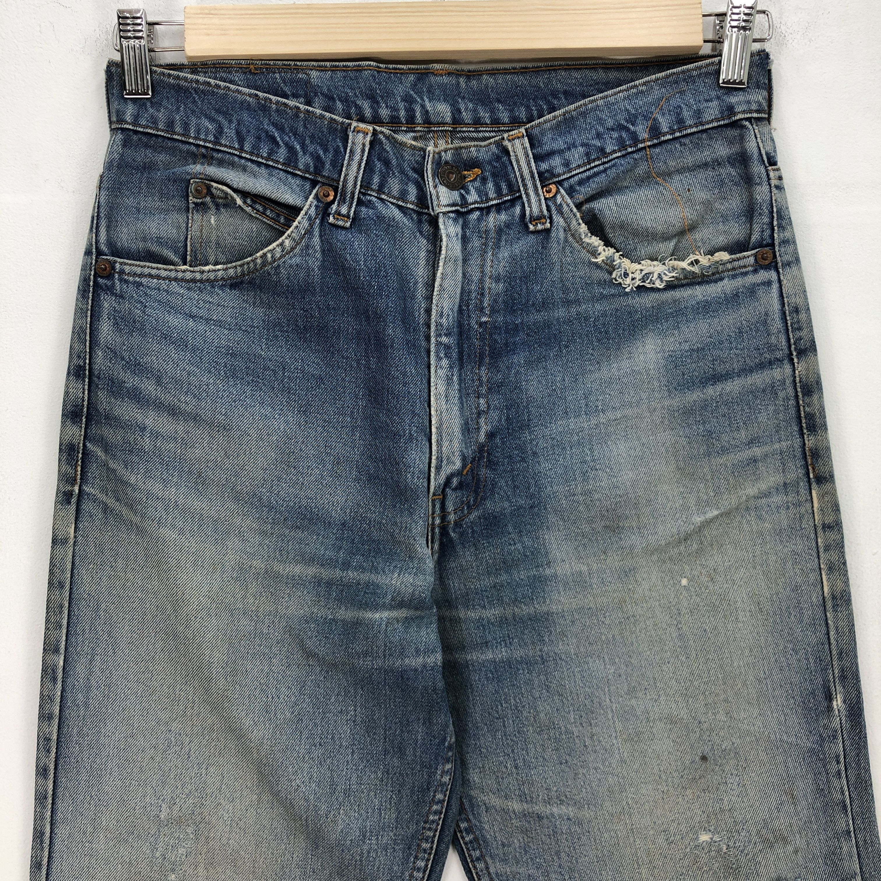 Levi's Vintage 80s Levis Distressed Jeans Levis 515 Stonewash Denim Size US 30 / EU 46 - 3 Thumbnail