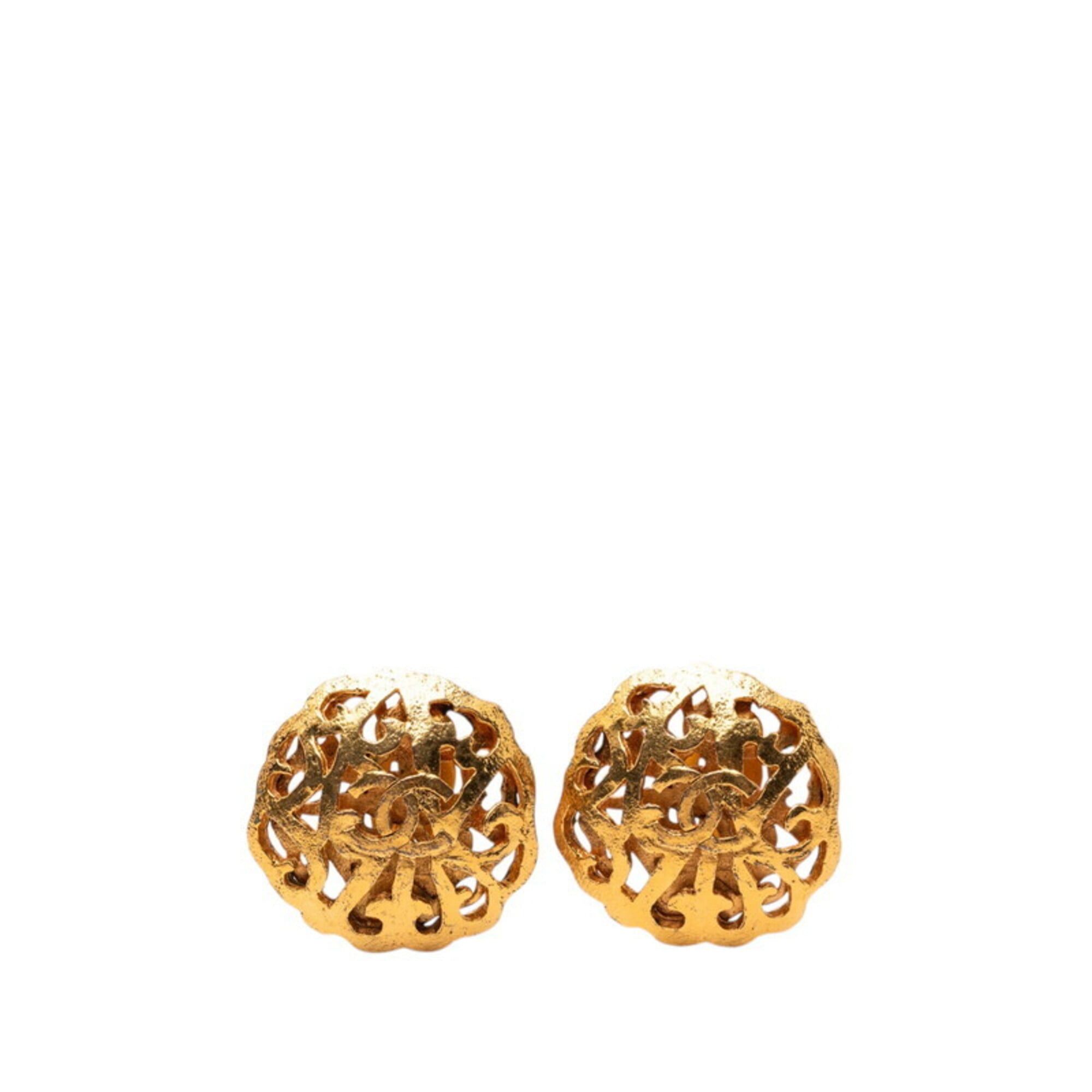 Chanel Chanel Coco Mark Vintage Earrings, Gold Plated, Women's CHANEL Size ONE SIZE - 1 Thumbnail