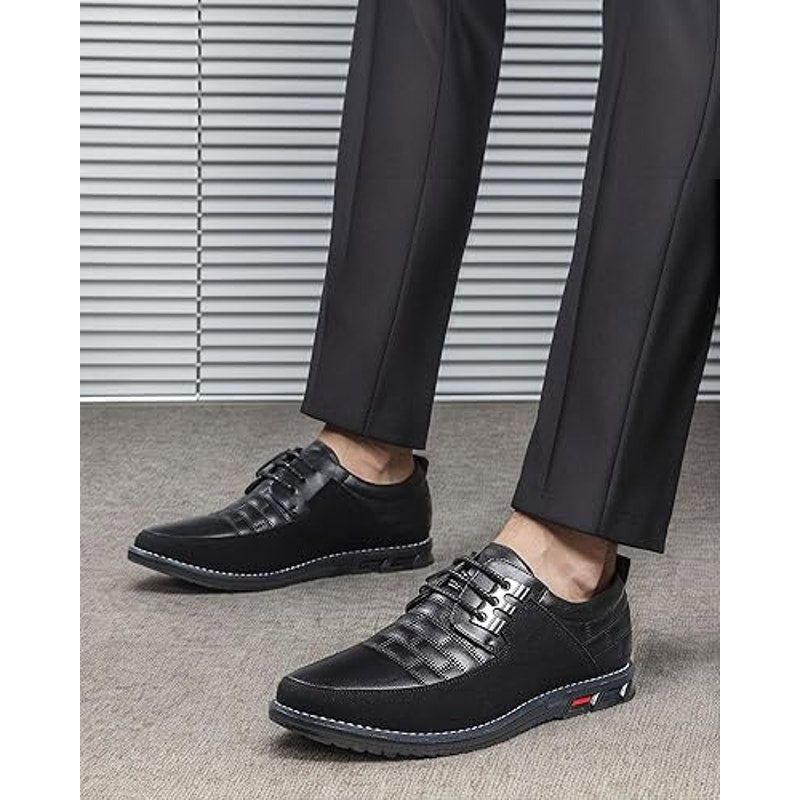 Other Recyphi Men's Size 11 Black Faux Suede Orthopedic Oxfords Size US 11 / EU 44 - 7 Thumbnail