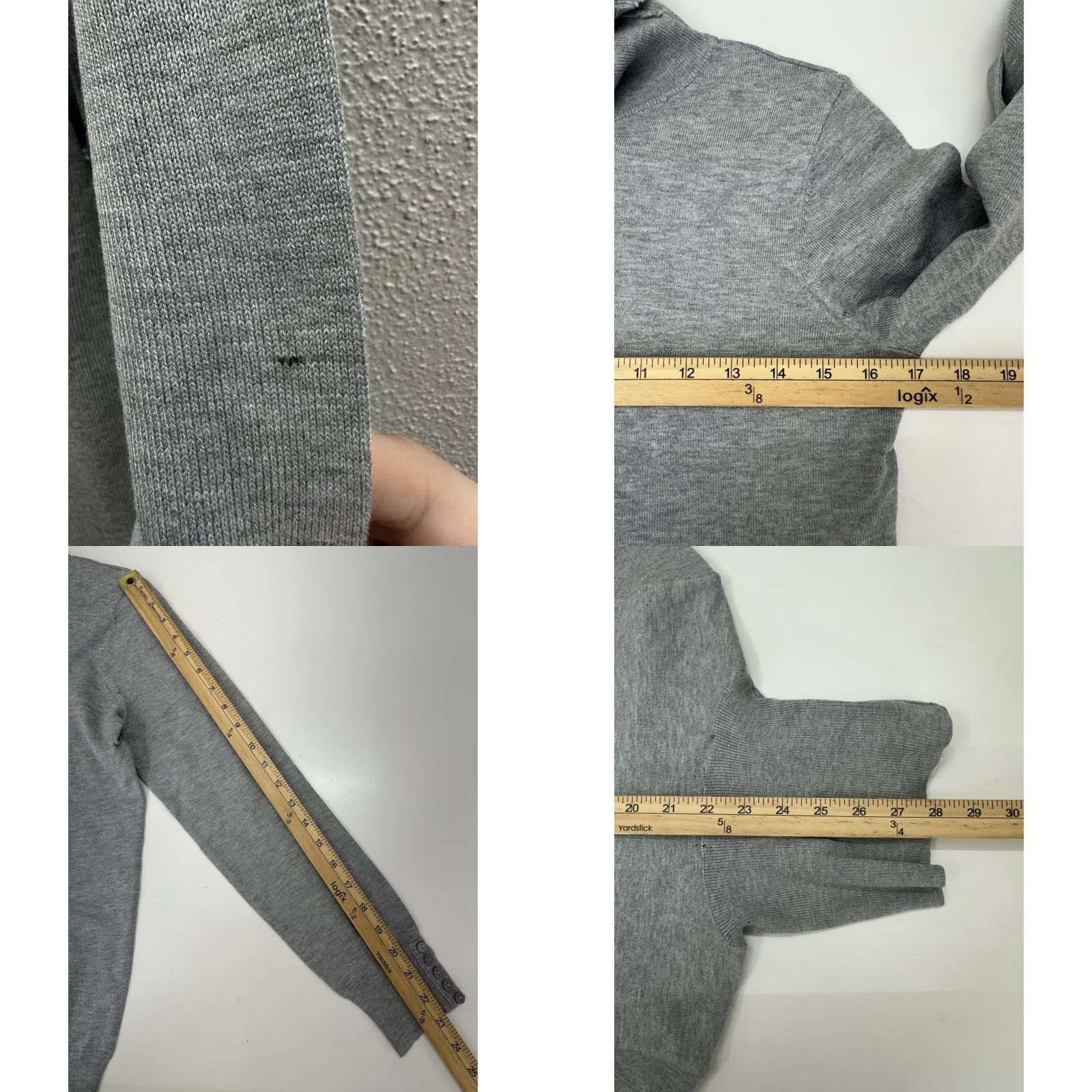 Architect Architect Womens Sweater Petite XL Gray Turtleneck Pullover NWTs Long Sleeve Button Knit Pullover Bohemian Classic Modern Knitwear Womens Size XL / US 12-14 / IT 48-50 - 8 Thumbnail
