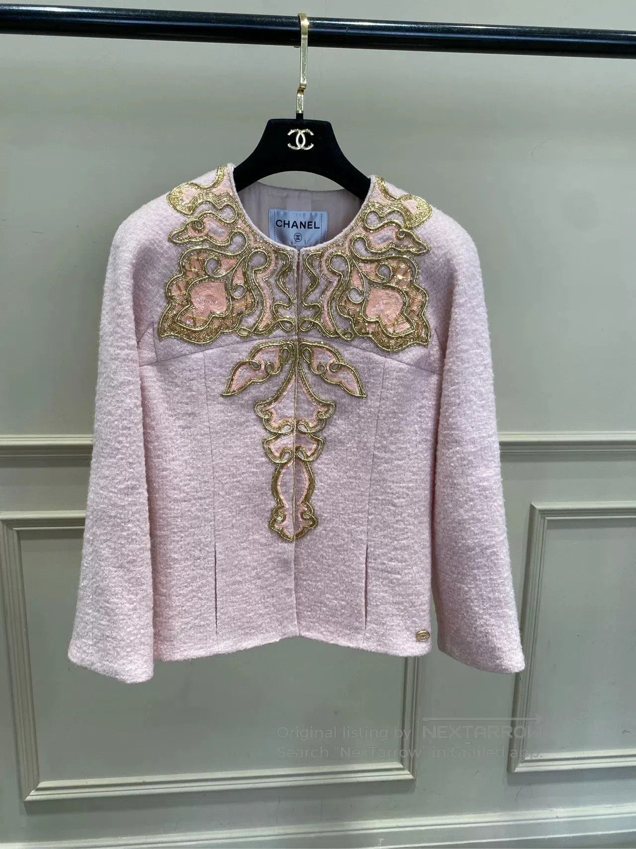 Chanel Chanel 21 Castle Series Pink Embroidered Coat. Size US M / EU 48-50 / 2 - 1 Thumbnail