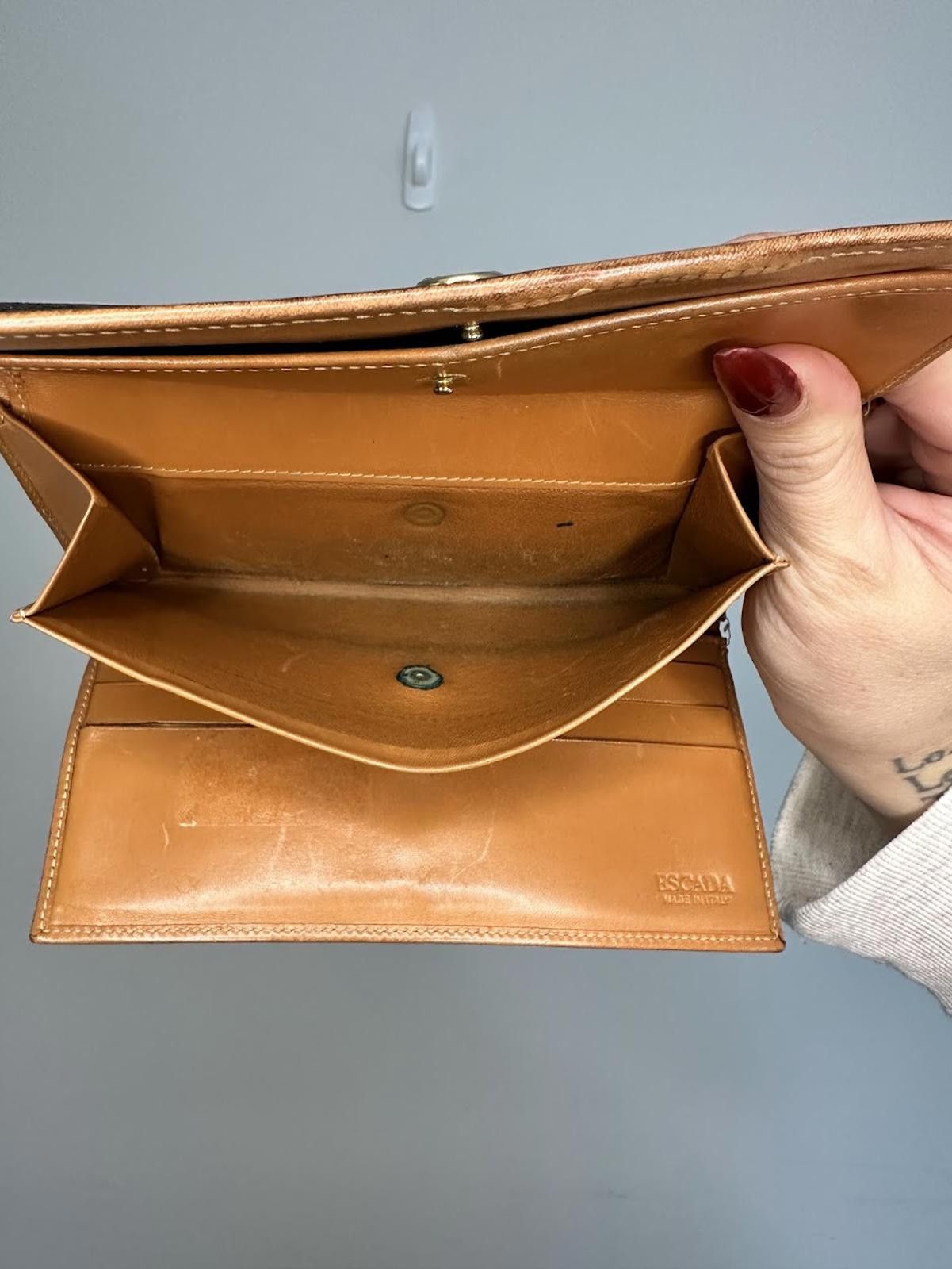 Escada Vintage Escada Tri-Fold Wallet Size ONE SIZE - 4 Thumbnail