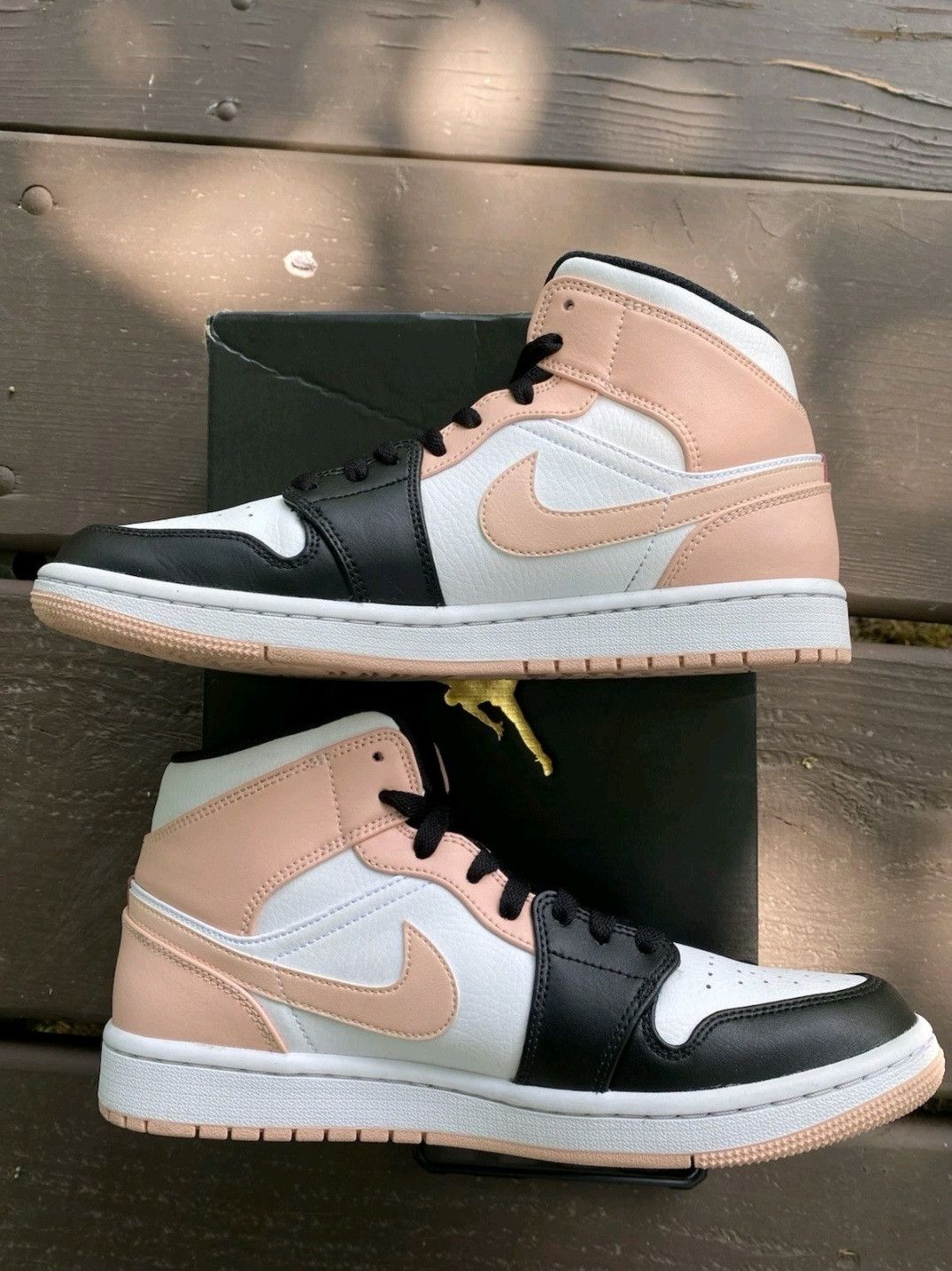 Jordan Brand Nike Air Jordan 1 Mid Crimson Tint 554724133 Size 8.5 Men Size US 8.5 / EU 41-42 - 4 Thumbnail