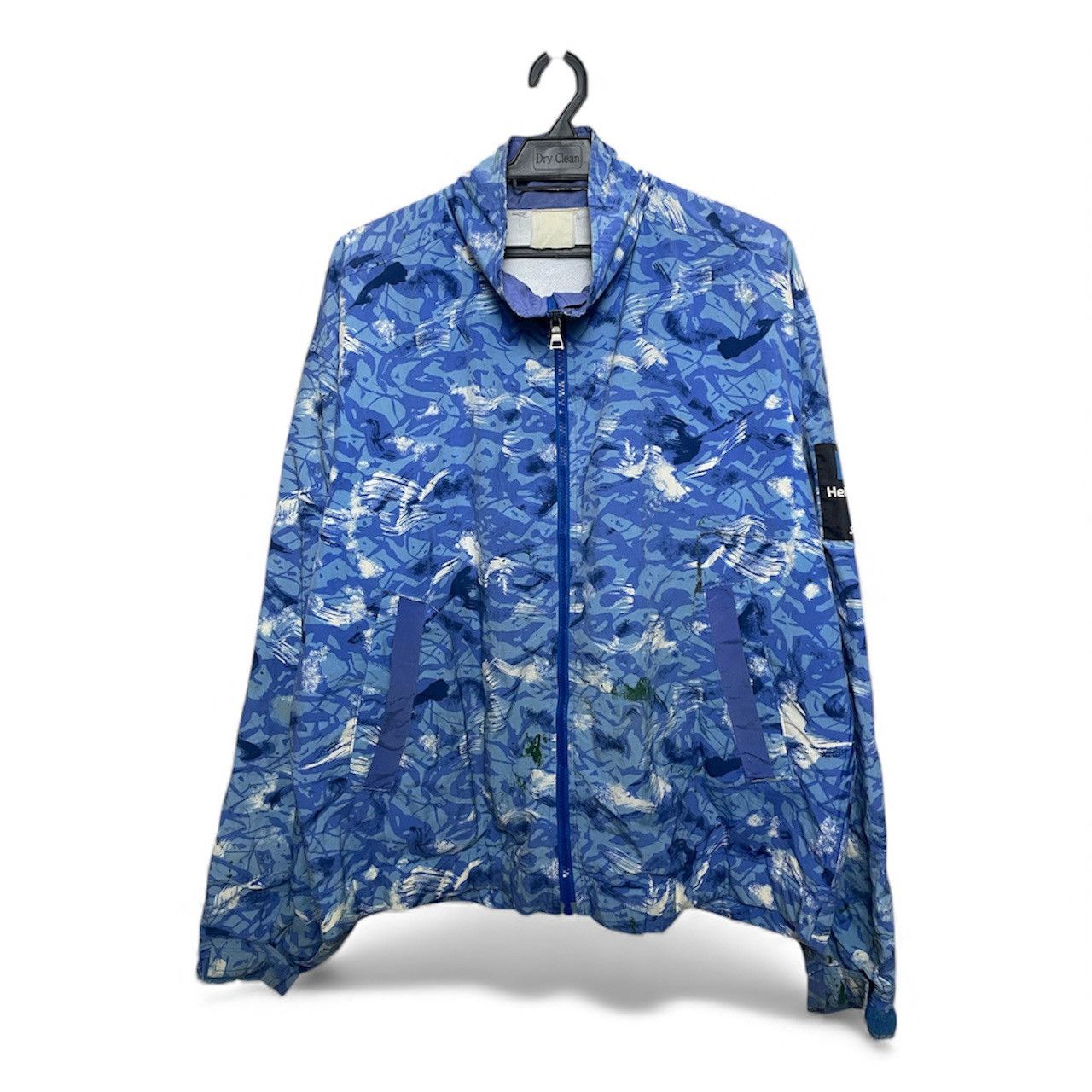 Helly Hansen Helly Hansen Blue Camo Vintage Windbreaker jacket Size US XL / EU 56 / 4 - 1 Thumbnail