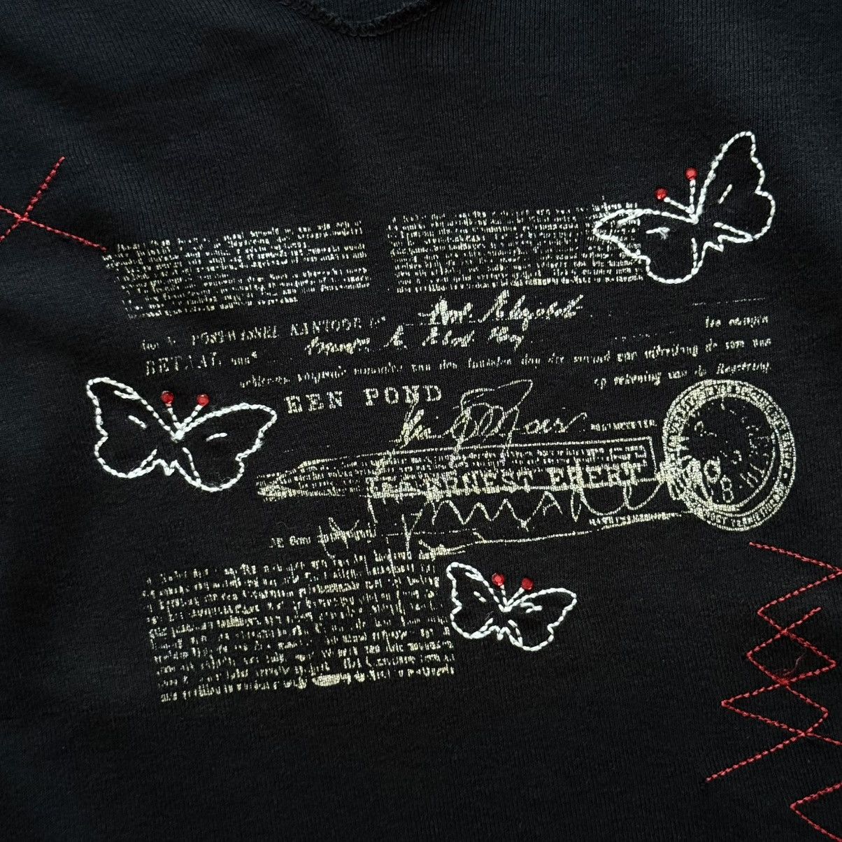 Hysteric Glamour 00s Butterfly Poem Y2K T Shirt Hysteric Glamour Vibe Size S / US 4 / IT 40 - 4 Thumbnail