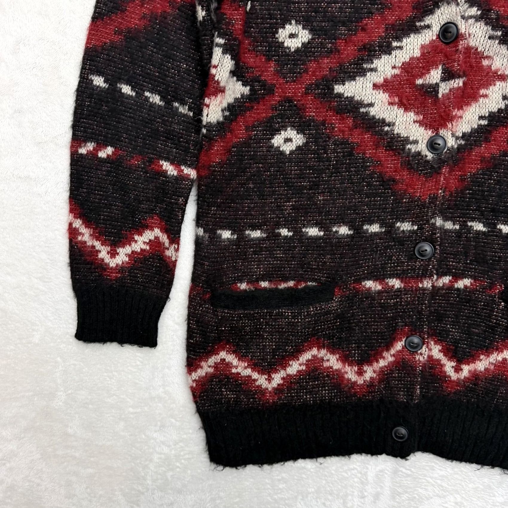 Vintage VINTAGE? No. Denim & Supply Ralph Lauren Cardigan Sweater Womens Large Black Aztec Western (adjusted to fit rules) Size L / US 10 / IT 46 - 6 Thumbnail