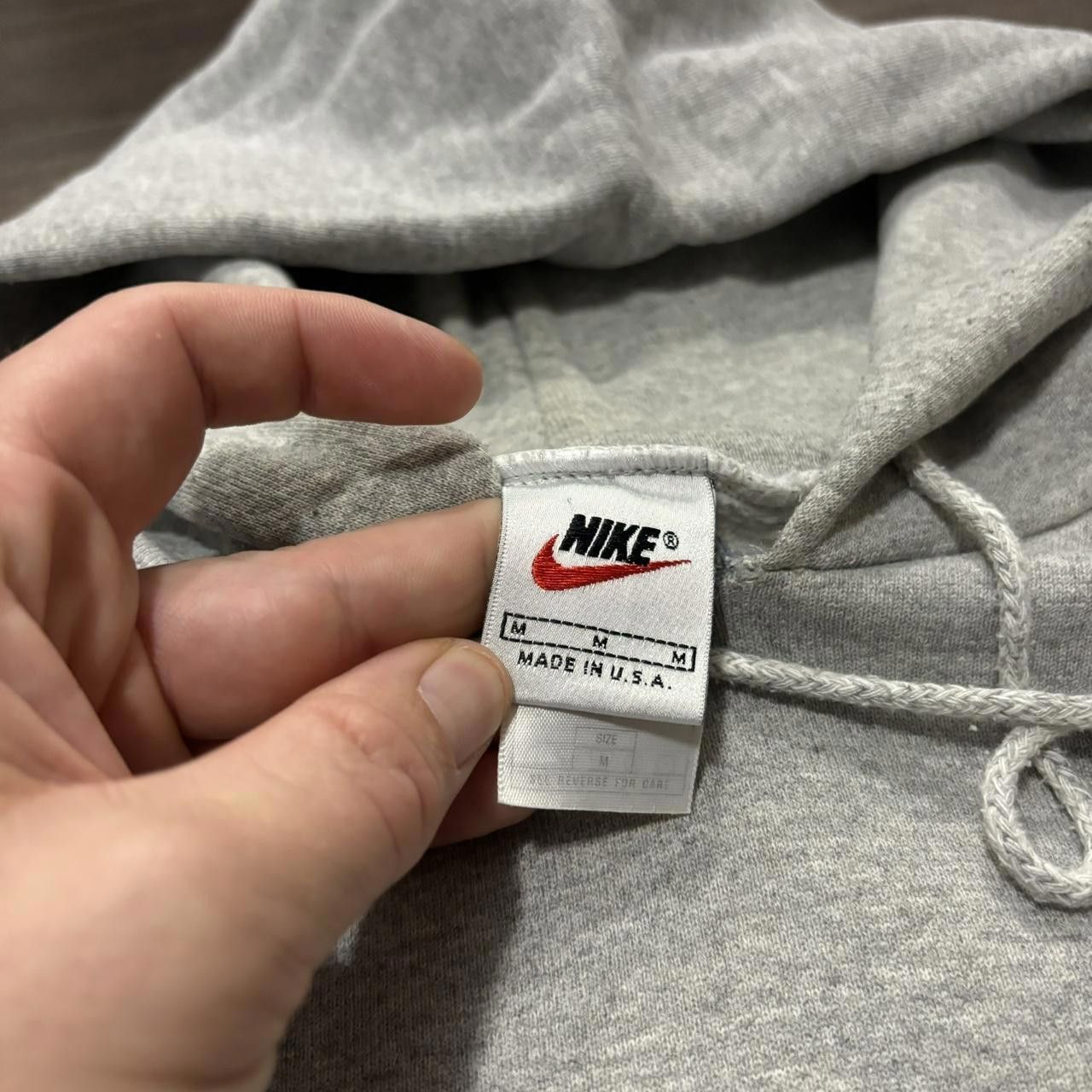 Nike Vintage Nike Felt Hoodie RARE Made In Usa 90s Size US M / EU 48-50 / 2 - 6 Thumbnail