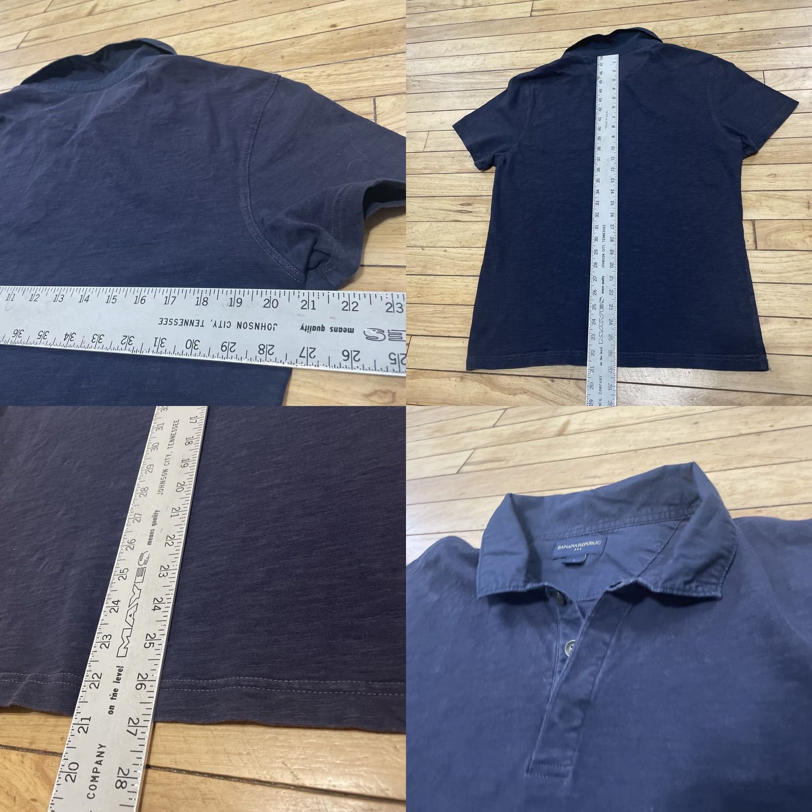 Banana Republic Banana Republic Polo Shirt Men L Navy Blue Light Button Business Casual Golf 42" Buttoned Polo Shirt Navy Blue Logo Classic Modern Preppy 42" Mens Size US L / EU 52-54 / 3 - 8 Thumbnail
