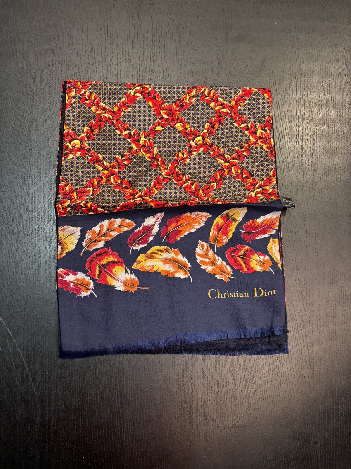 Christian Dior Monsieur Christian Dior Monsieur Silk & Wool Shawl Made in Italy Size ONE SIZE - 4 Thumbnail