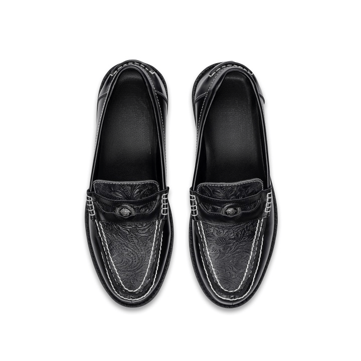 Designer Paradox Classic Black Croco Pattern Size US 10 / EU 43 - 2 Thumbnail