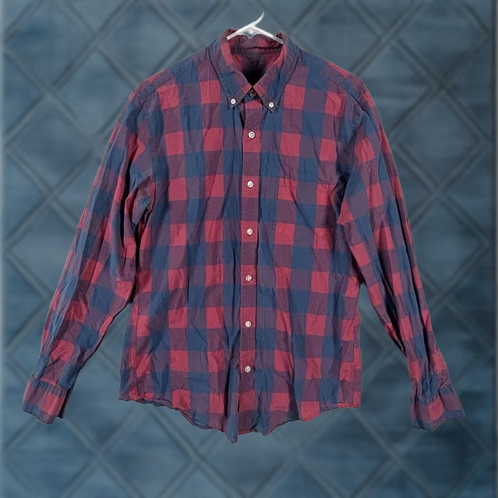 J.Crew J.CREW Button-Up Shirt Men M Medium Plaid Slim Light Long Sleeve Button-Down Collar Cotton Size US M / EU 48-50 / 2 - 1 Thumbnail