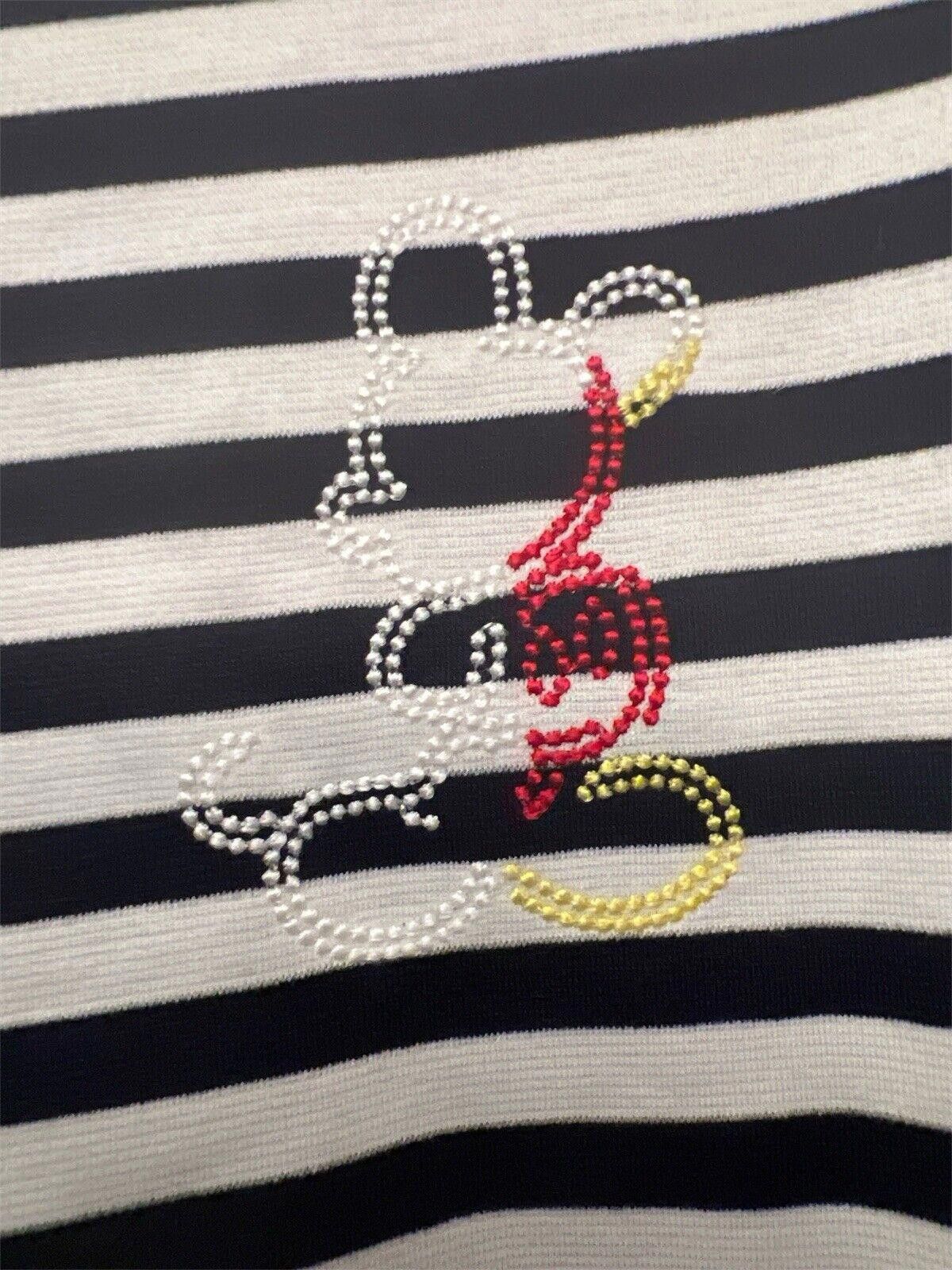 Designer Irene Lee Size 6 Blouse Embroidered Micky Size M / US 6-8 / IT 42-44 - 3 Thumbnail