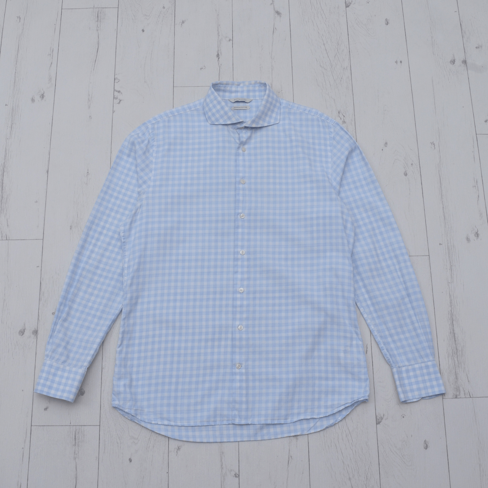 Suitsupply Suitsupply Check Shirt Egyptian Cotton size 41 / 16 Blue Size US L / EU 52-54 / 3 - 1 Thumbnail