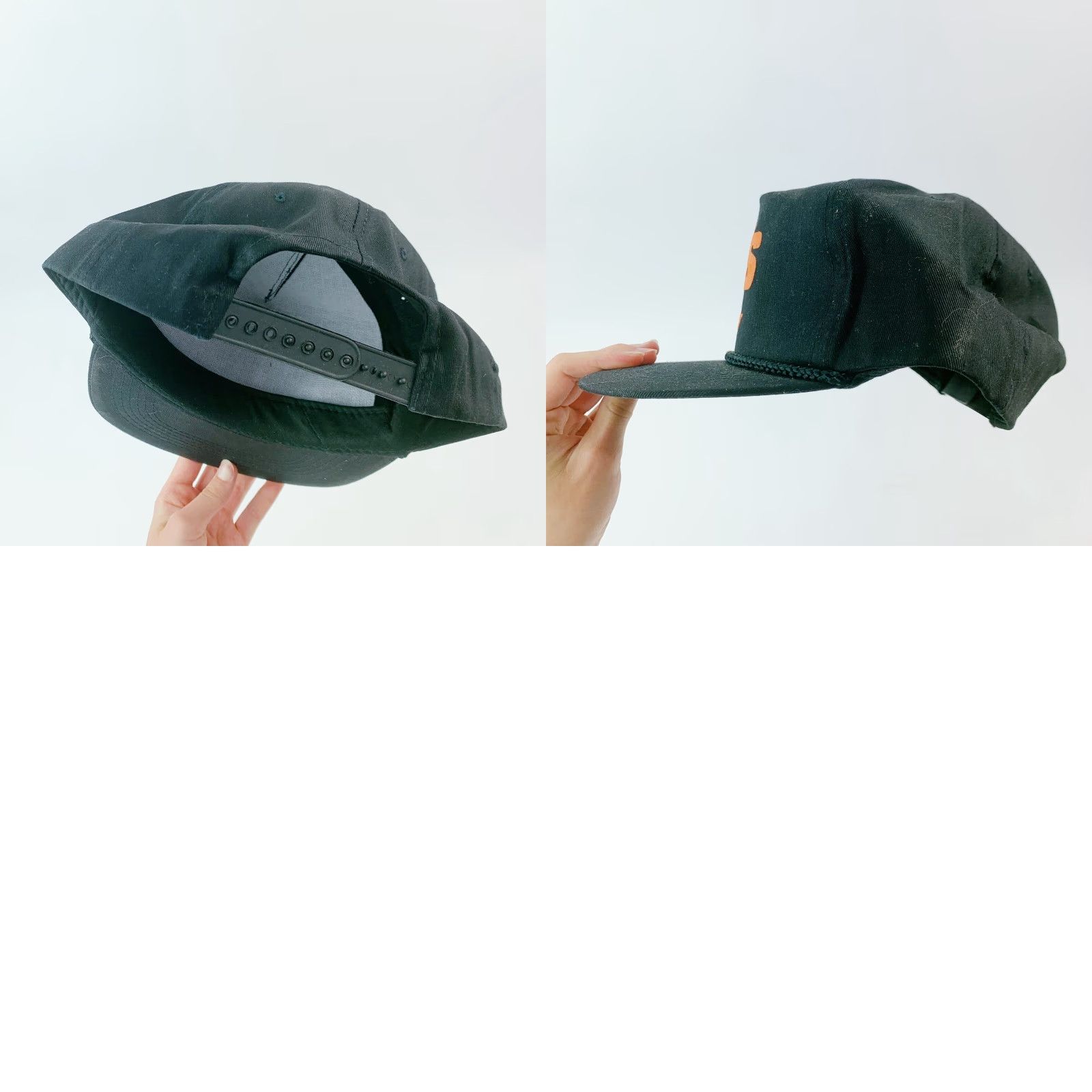 Roper VINTAGE RCC OTS Lube Gard Black Orange Rope Snapback Hat Cap Cap Snapback Adjustable One Size Men/Kid Unisex Men’s Women’s Mens Womens Size ONE SIZE - 8 Thumbnail