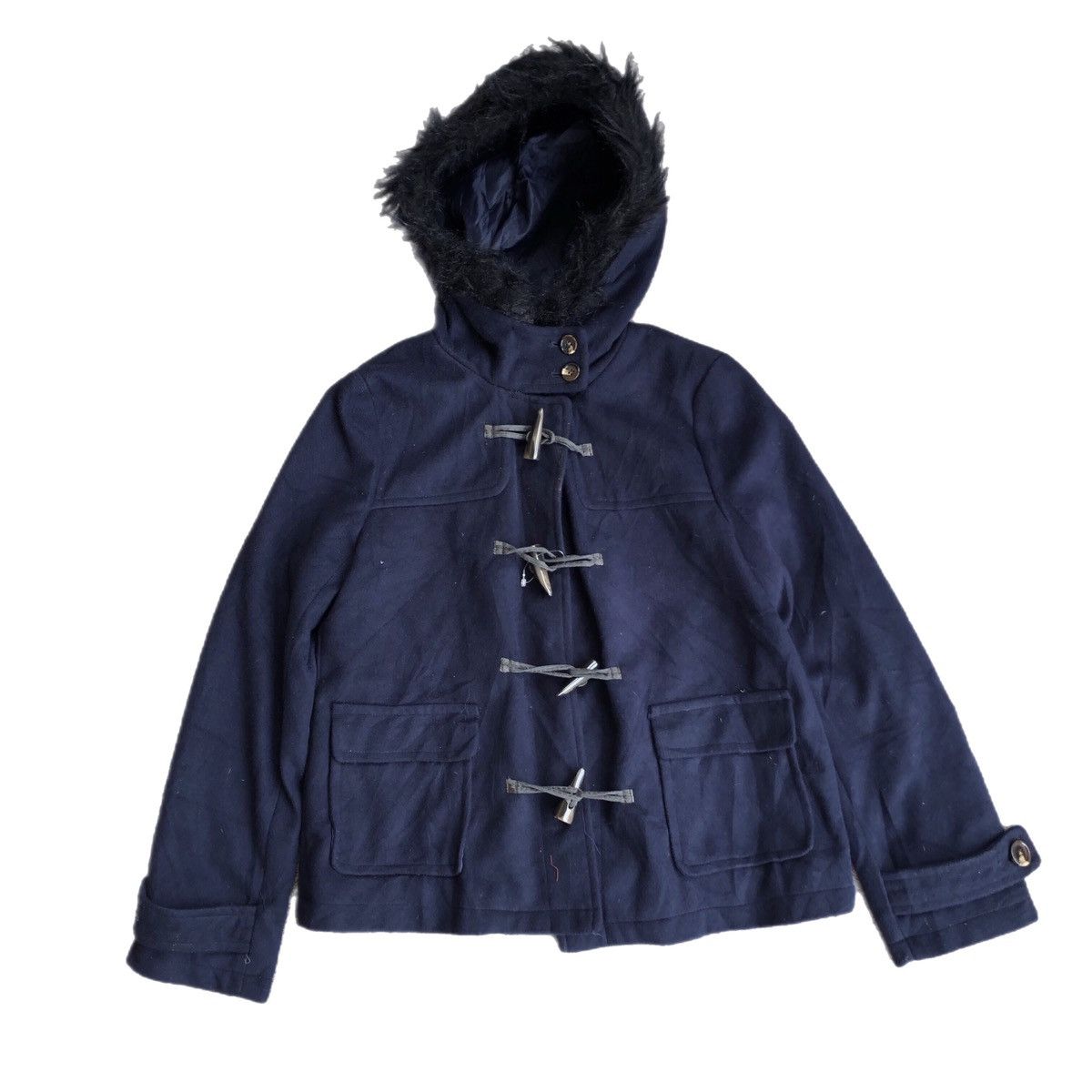 Japanese Brand Joky Gal Duffle Raccoon Jacket Size US S / EU 44-46 / 1 - 1 Thumbnail