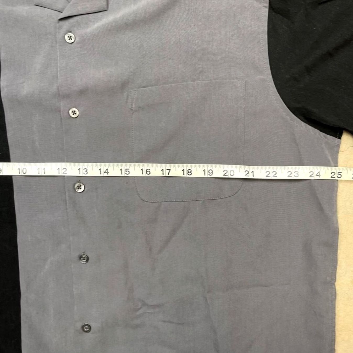 Vintage VINTAGE Via Europa shirt Y2k camp collar button up black grey XL Size US XL / EU 56 / 4 - 4 Thumbnail