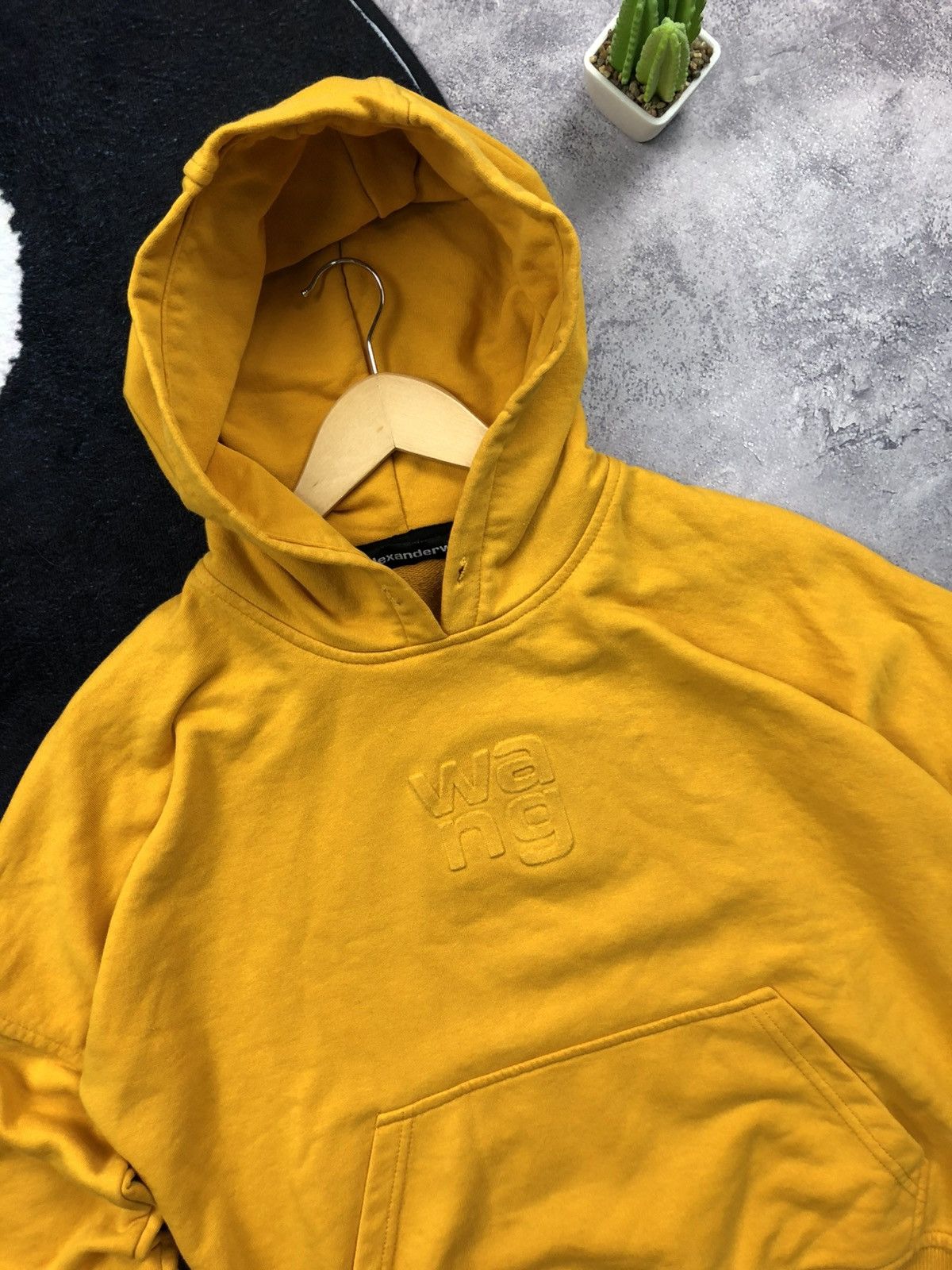Alexander Wang ALEXANDER WANG Hype Centre 3D Logo Streetwear Hoodie Yellow Size M / US 6-8 / IT 42-44 - 4 Thumbnail