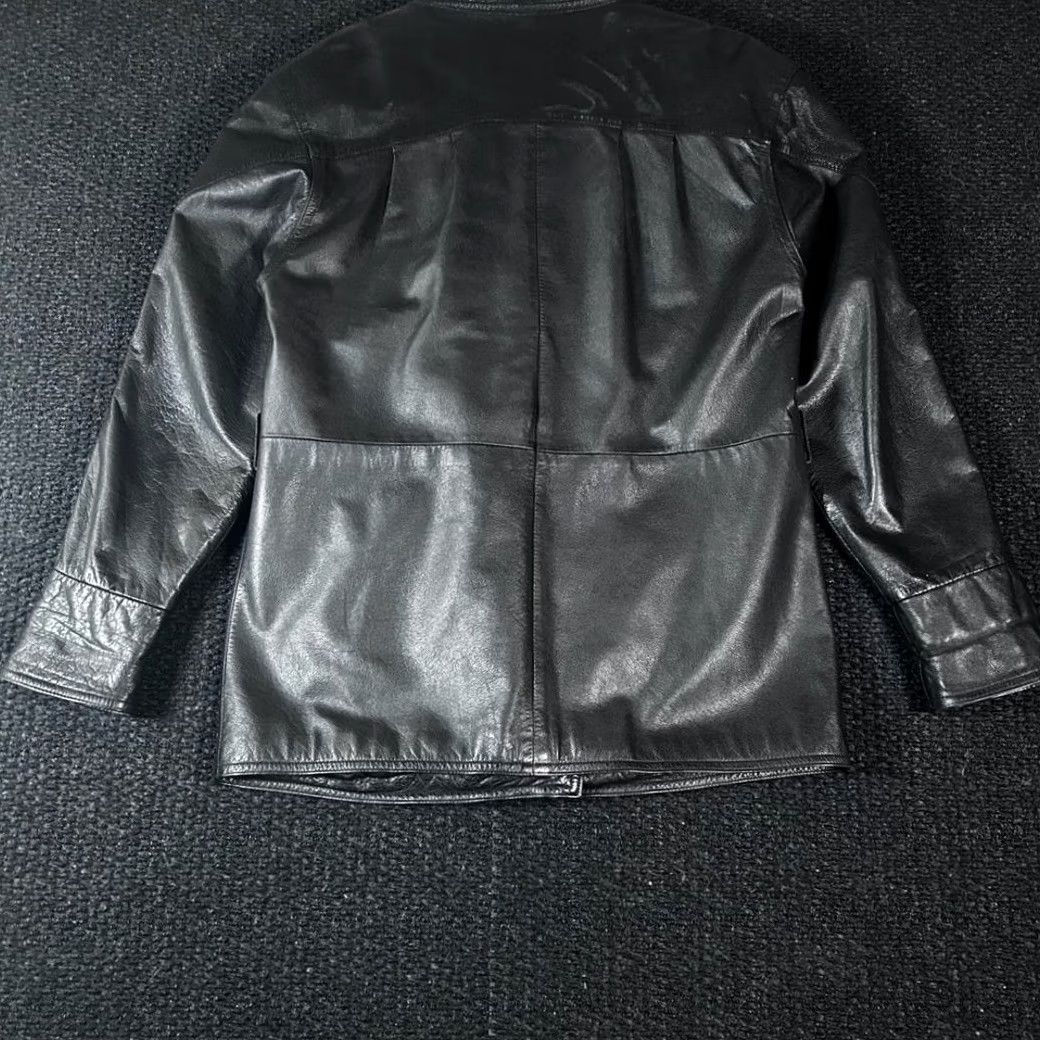 Vintage Wilsons Leather Jacket Black S Men 100% Leather Moto Button Snap Size US S / EU 44-46 / 1 - 5 Thumbnail