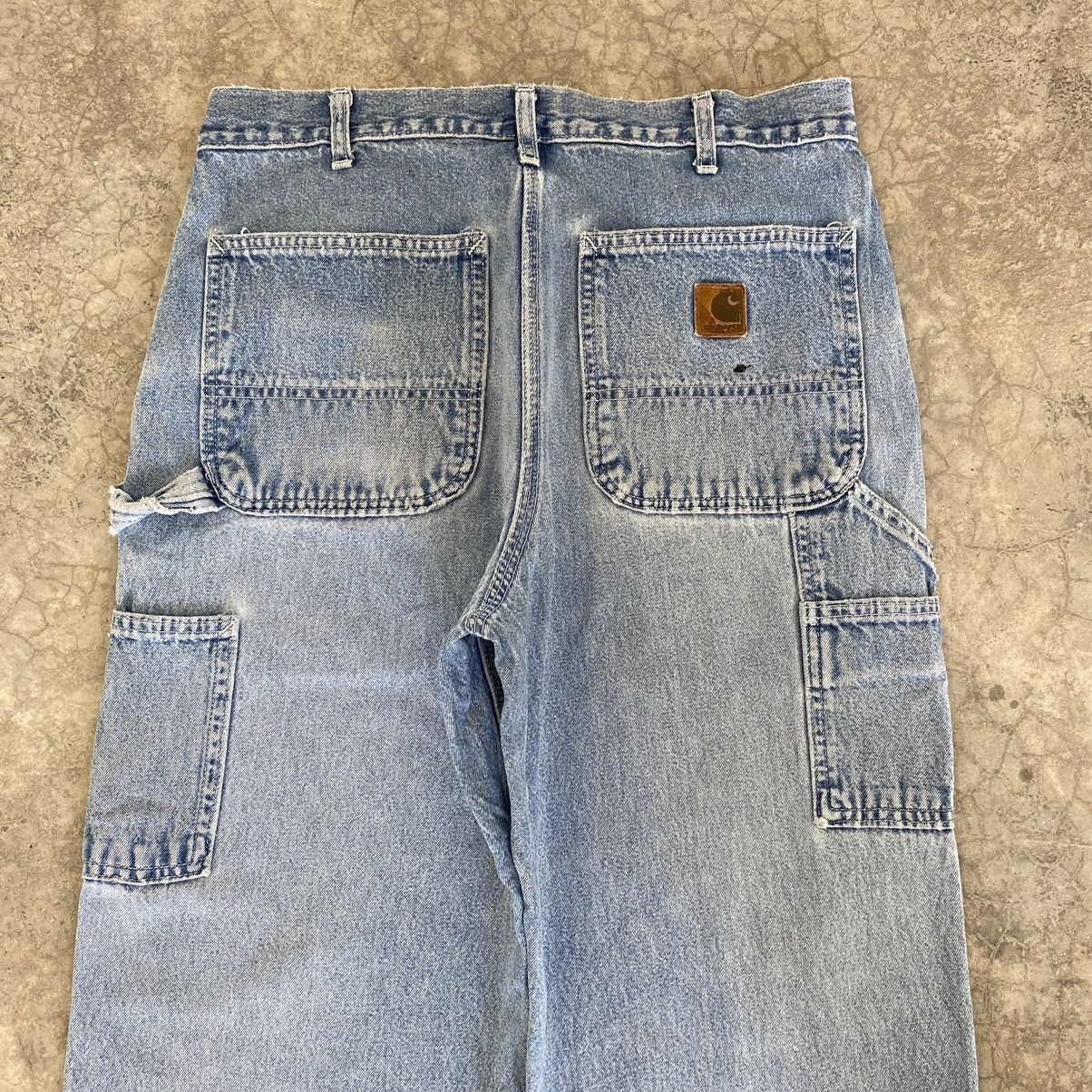 Carhartt Size 31x29 VTG Carhartt Faded Blue Carpenter Denim Jeans Size US 31 - 16 Thumbnail