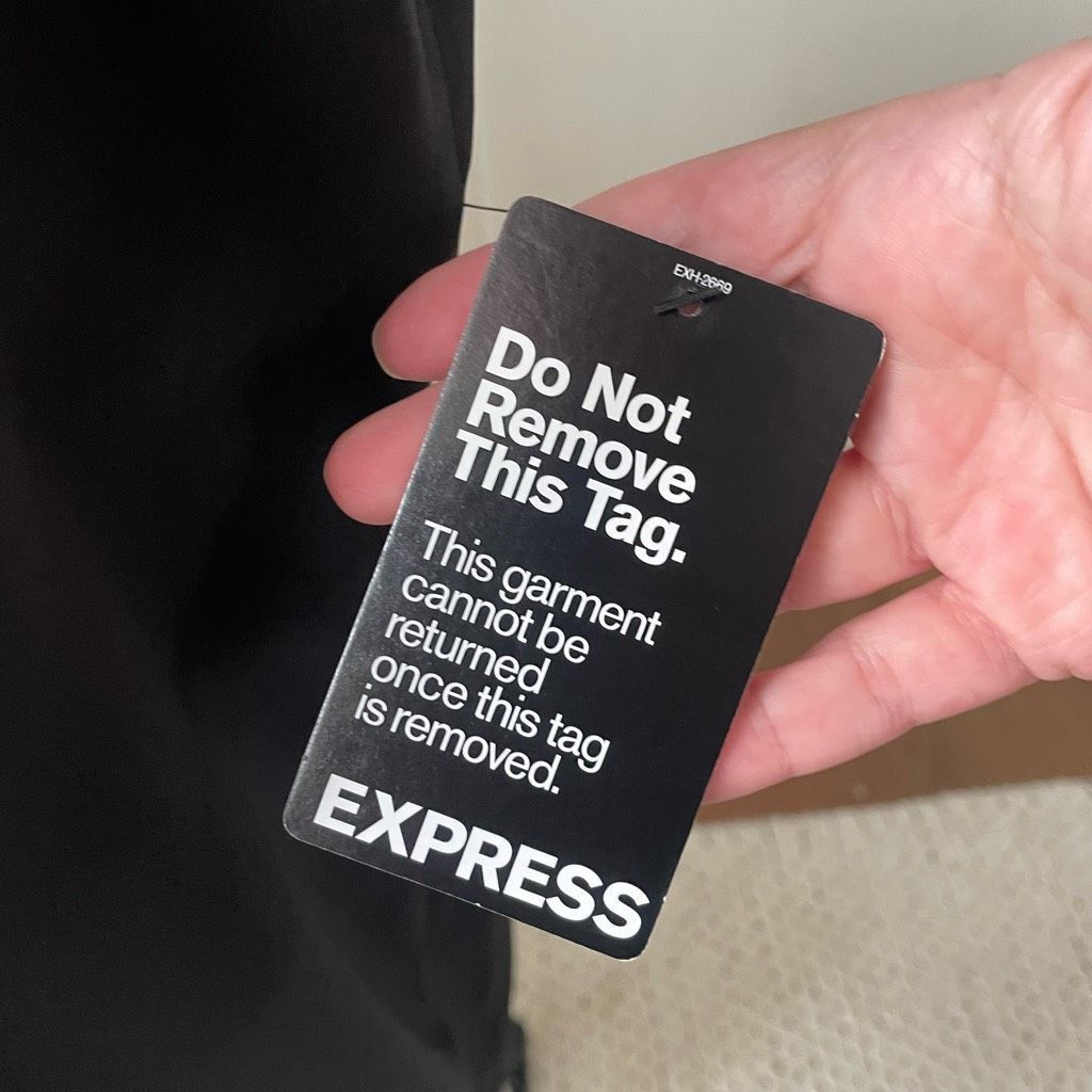Express NWT Express Black Button Front Shirt Shift Dress L Size L / US 10 / IT 46 - 4 Thumbnail